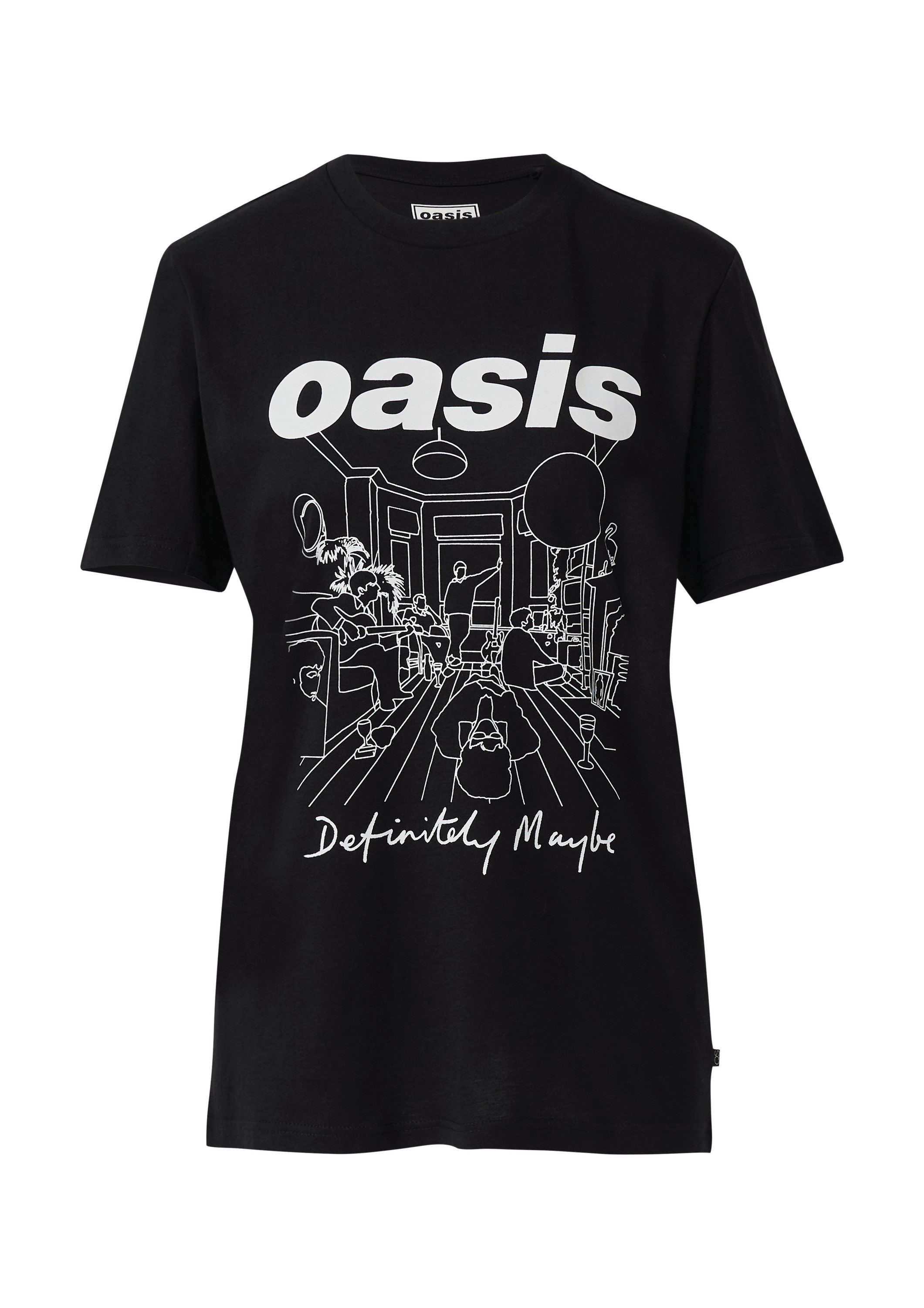 QS Kurzarmshirt T-Shirt Unisex Oasis® Band-Shirt günstig online kaufen