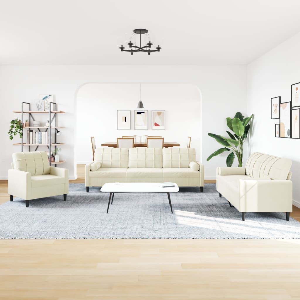 vidaXL Sofa 3-tlg. Sofagarnitur mit Kissen günstig online kaufen