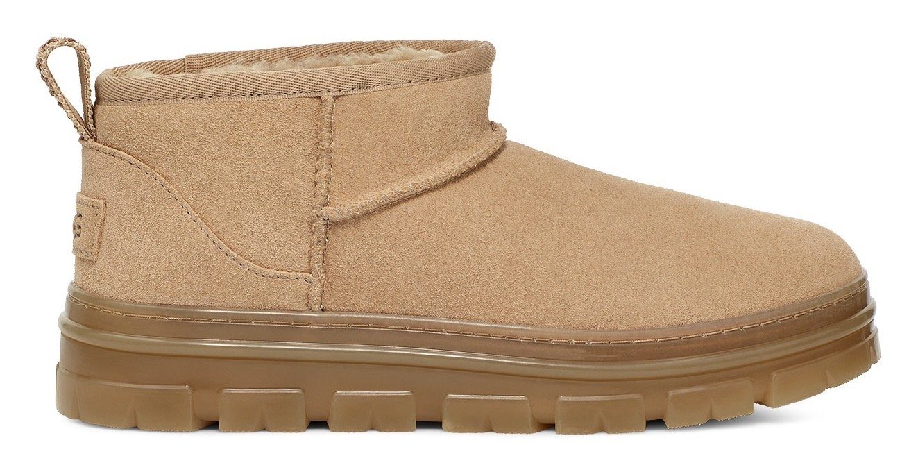 UGG Classic Schlupfboots mit Clear beige Laufsohle transparenter Ultra Mini