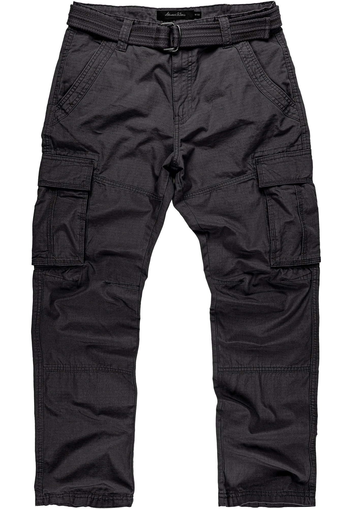 Amaci&Sons Cargohose PASCAGOULA Cargopants Herren Loosefit Jogger Cargo Chino Hose inkl. Gürtel
