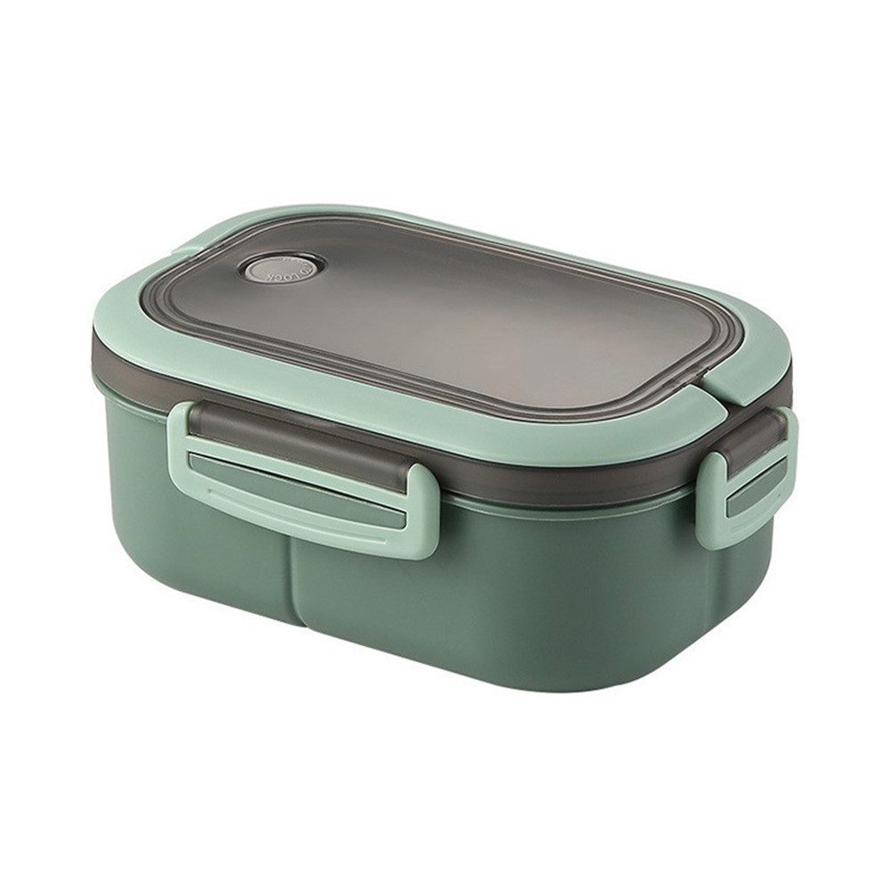 Venkuber Lunchbox für Kinder und Erwachsene, Brotdose mit Fächern, 14,5 x 21 x 8 cm, mit Trennwand, Bentobox inklusive Löffel und Gabel, 1200 ml