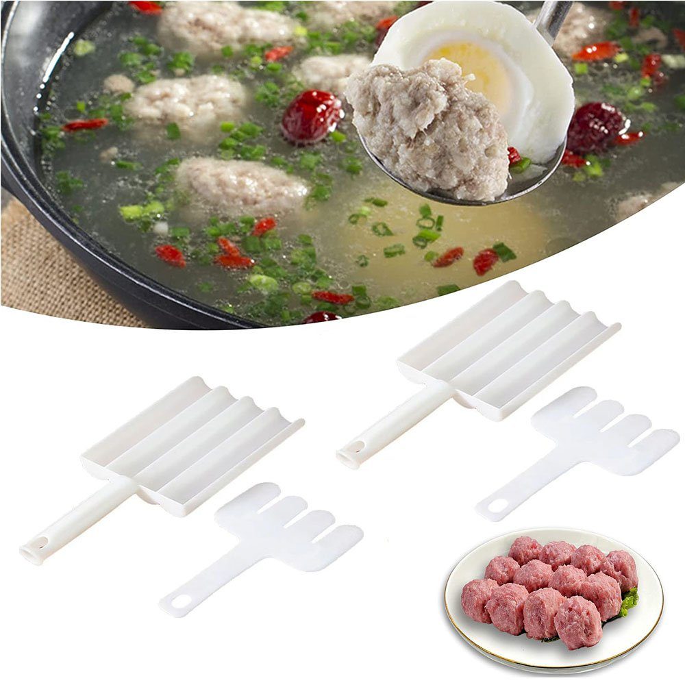 NUODWELL Fleischplattierer mit Maker, Frikadellenform Meatball Kitchen Schneidspaten,Antihaft