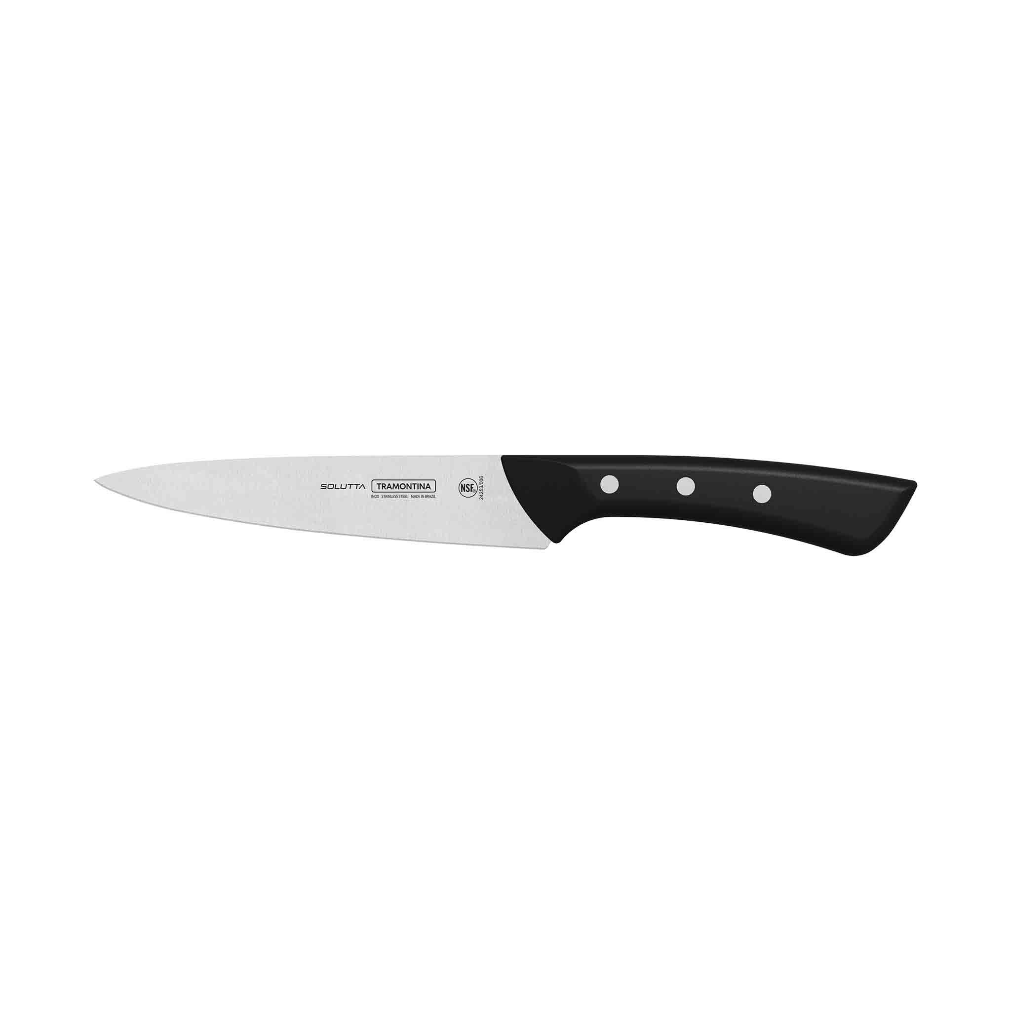 Tramontina Zubereitungsmesser SOLUTTA Küchenmesser - rostfrei, Edelstahl, 15 cm, ergonomisch geformt, langlebig, rostfrei, spülmaschinenfest