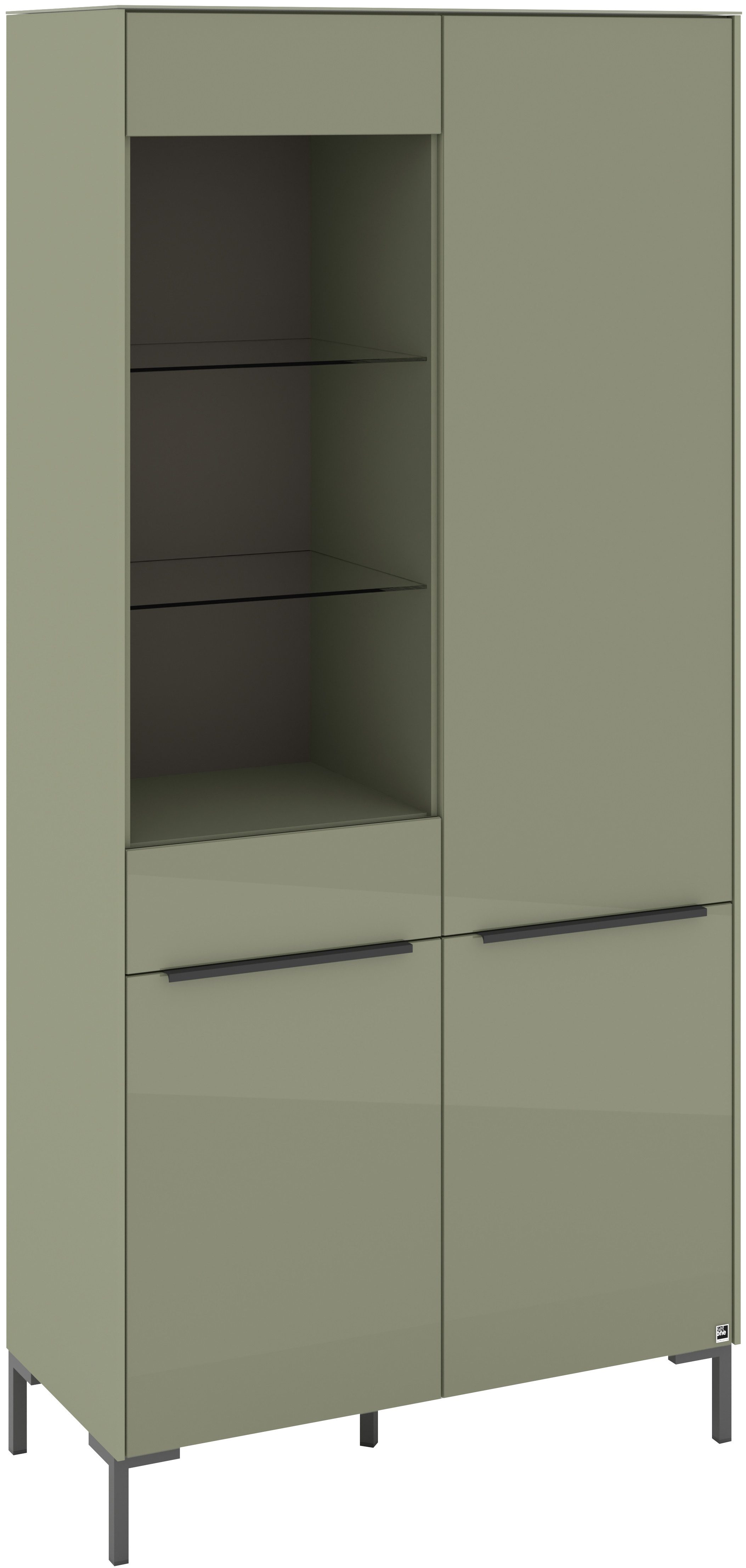 set one by Musterring Standvitrine Reno (1-St) Mit Winkelfuß in diversen Farben, 199 cm Höhe & Farbauswahl