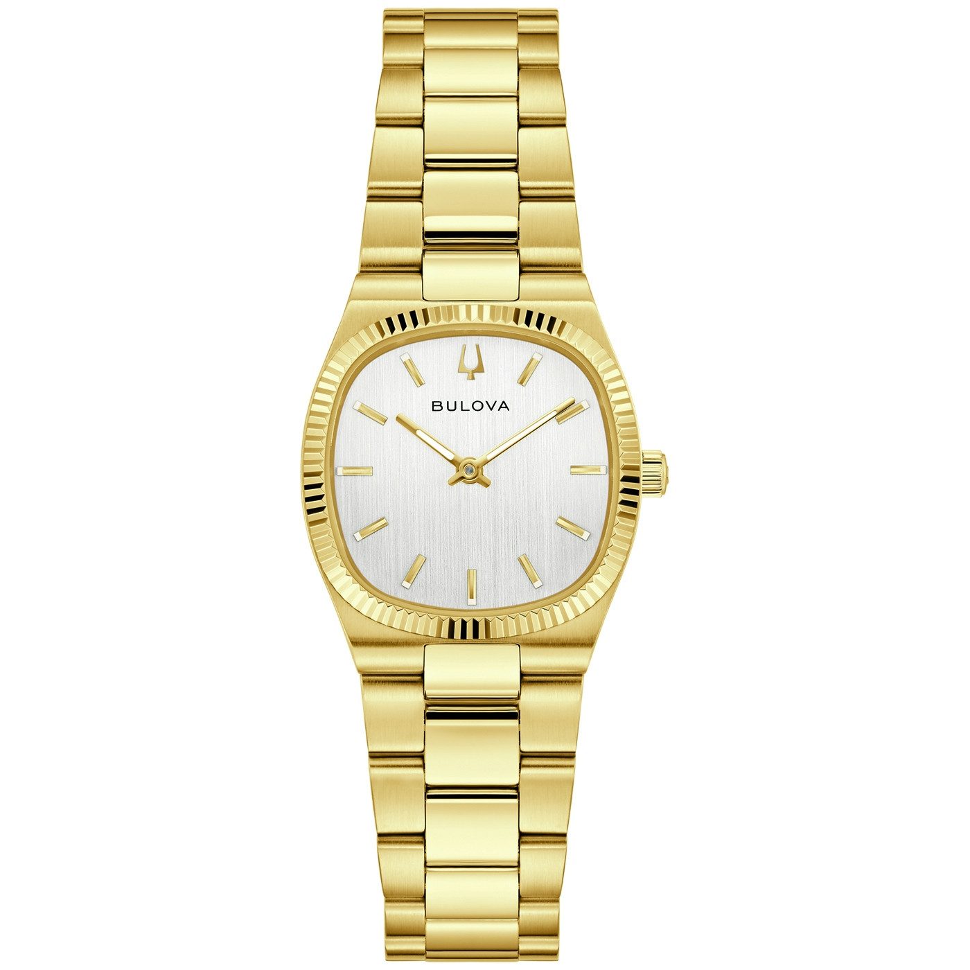 Bulova Super Seville 97L189, Armbanduhr, Damenuhr, Edelstahlarmband, analog