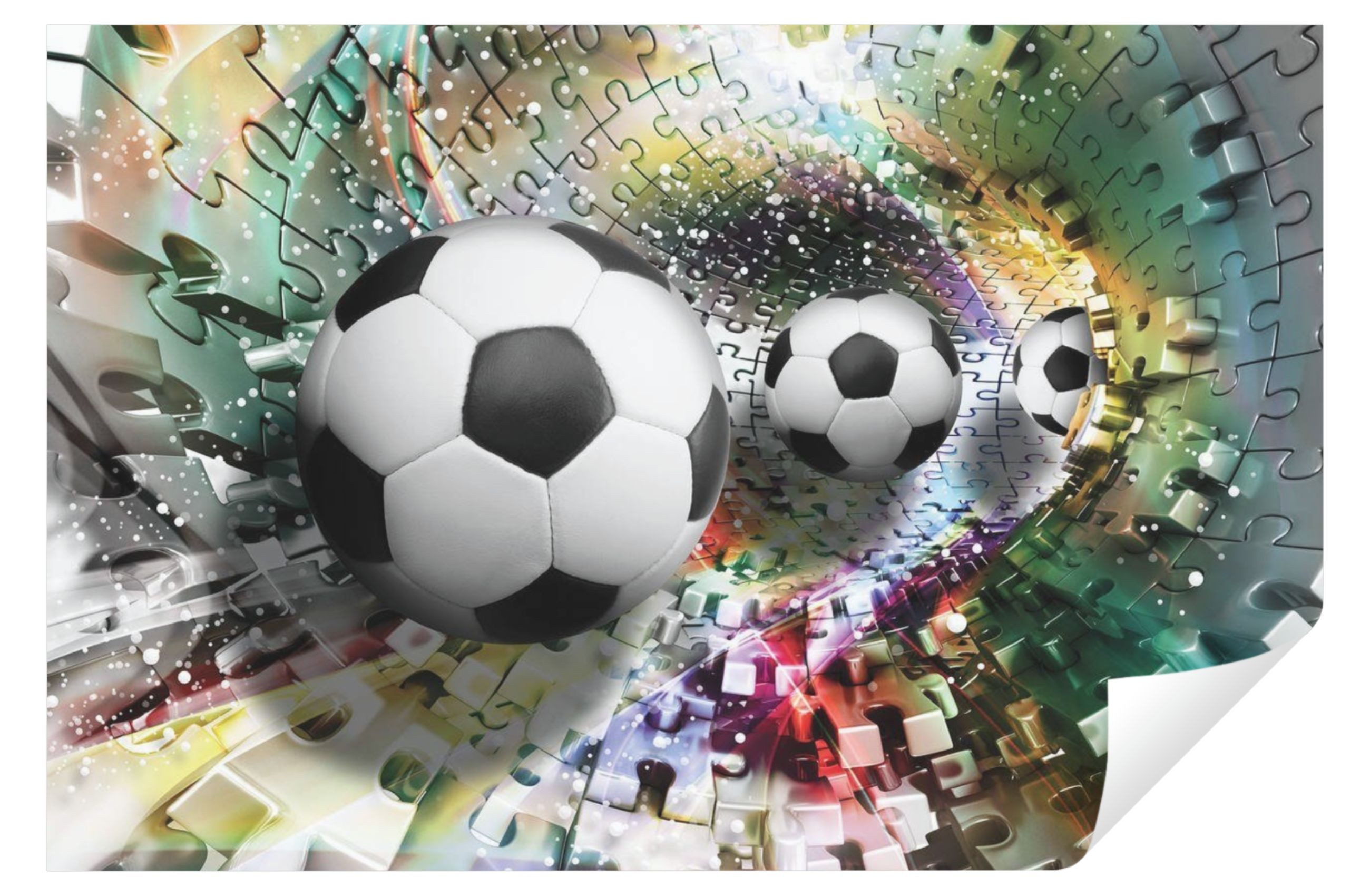 Wallarena Fototapete Kinderzimmer Jungen Fußball 3D günstig online kaufen