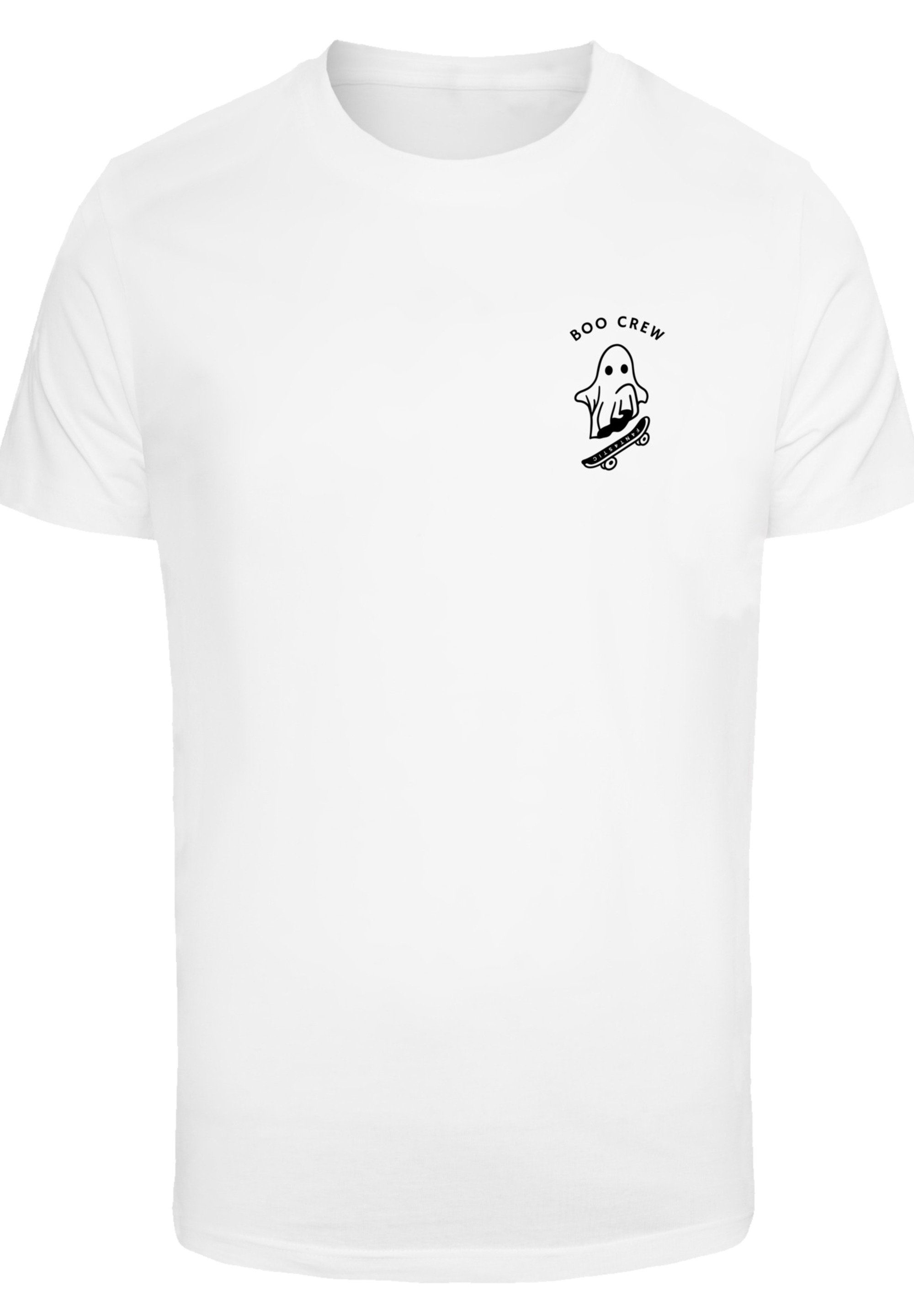 T-Shirt Boo weiß Halloween Crew F4NT4STIC Print
