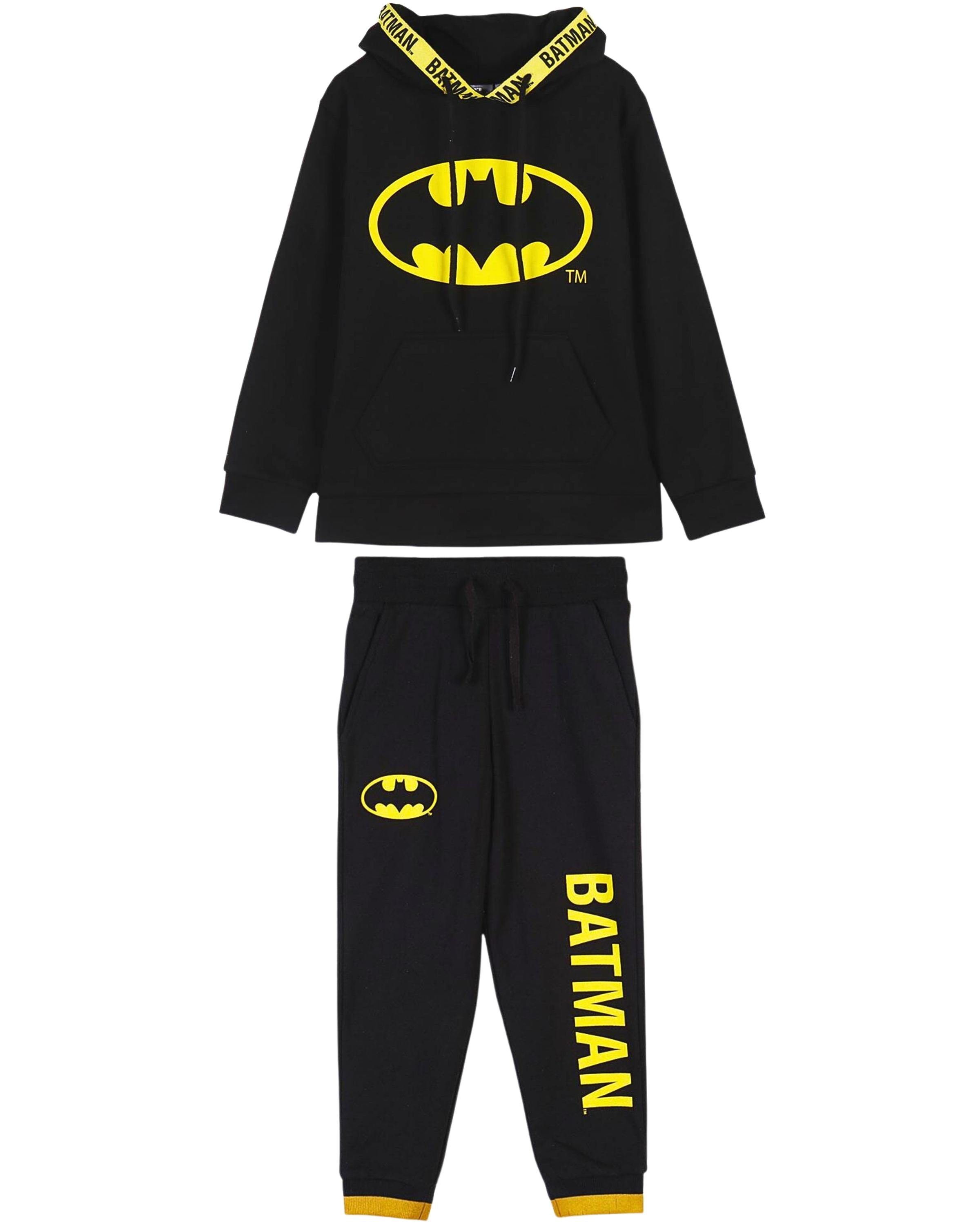 Batman Freizeitanzug DC Comics (2-tlg), Jungen Outfit Kapuzenpullover + Hose Größe 122 - 152 cm