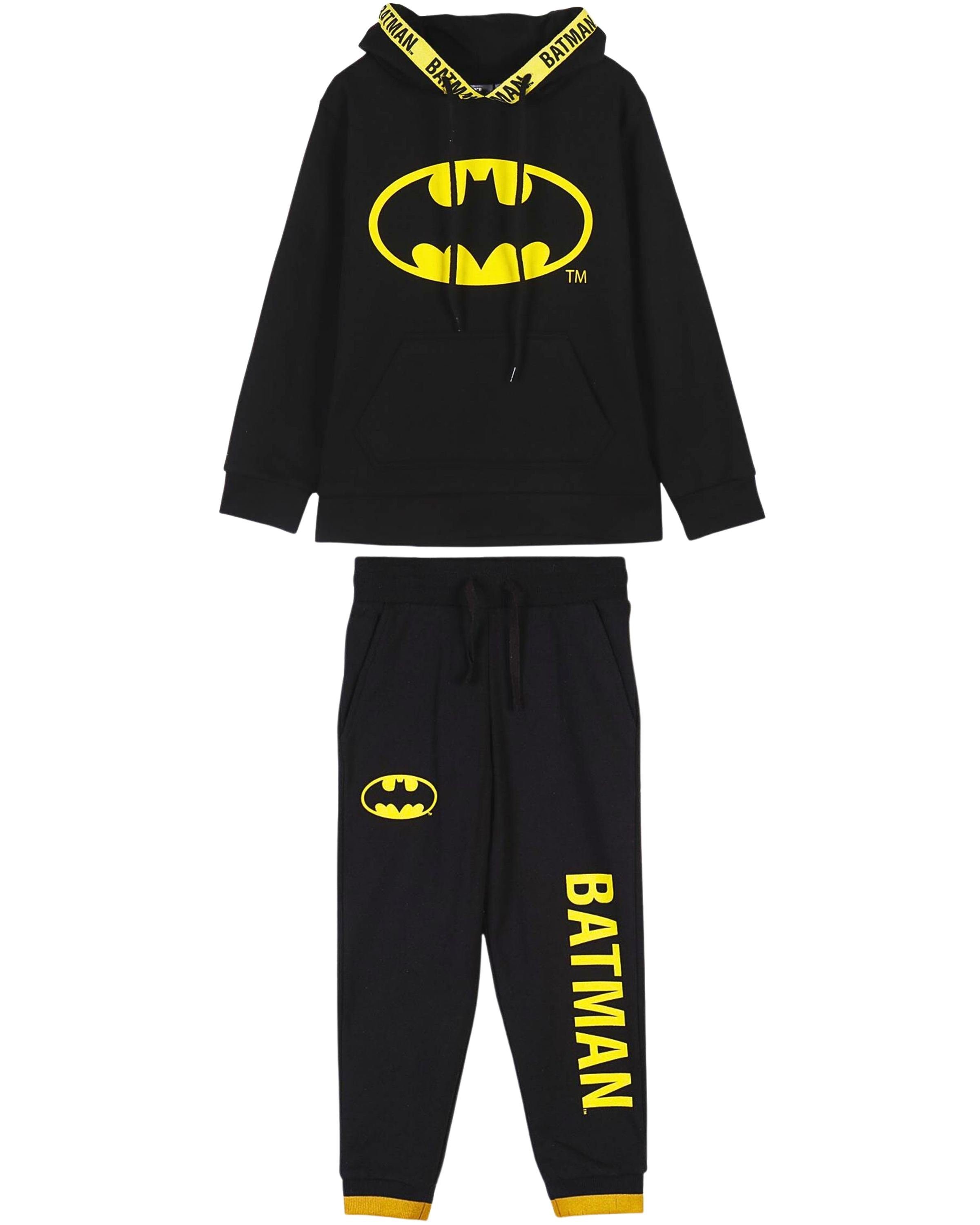 Batman Freizeitanzug DC Comics (2-tlg), Jungen Outfit Kapuzenpullover +  Hose Größe 122 - 152 cm