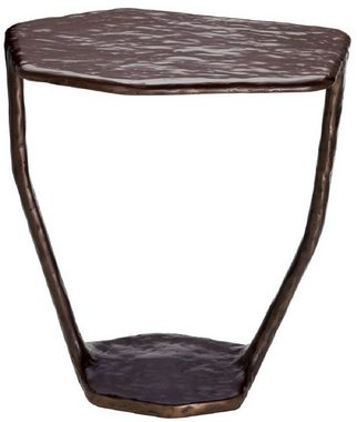 Casa Padrino Beistelltisch Casa Padrino Luxus Designer Beistelltisch Bronze 48 x 46 x H. 50 cm - Aluminium Tisch - Wohnzimmer Möbel - Luxus Möbel - Luxus Einrichtung - Wohnzimmer Einrichtung