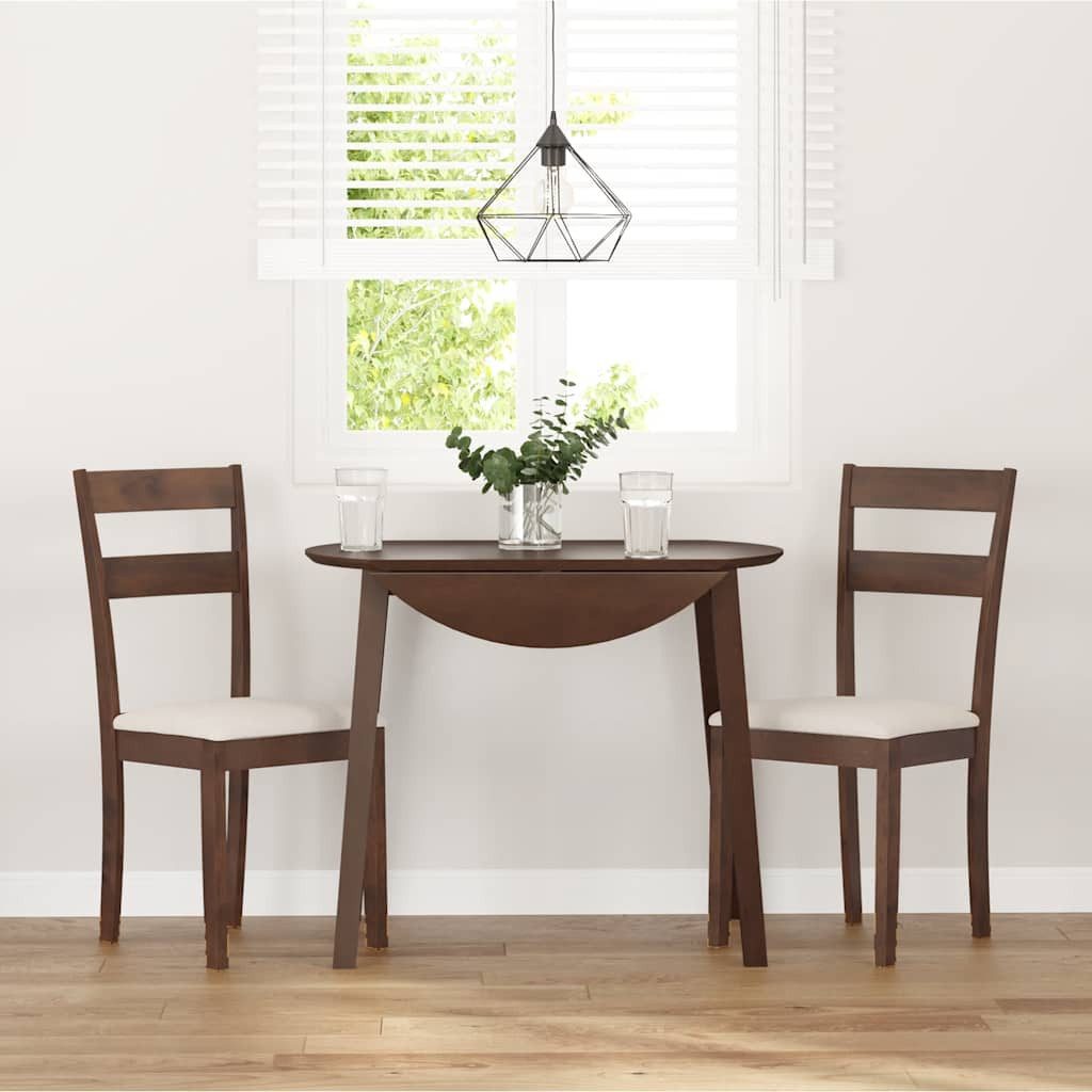 vidaXL Esszimmerstuhl Esszimmerstühle mit Kissen 2 Stk. Braun Massivholz Gu günstig online kaufen