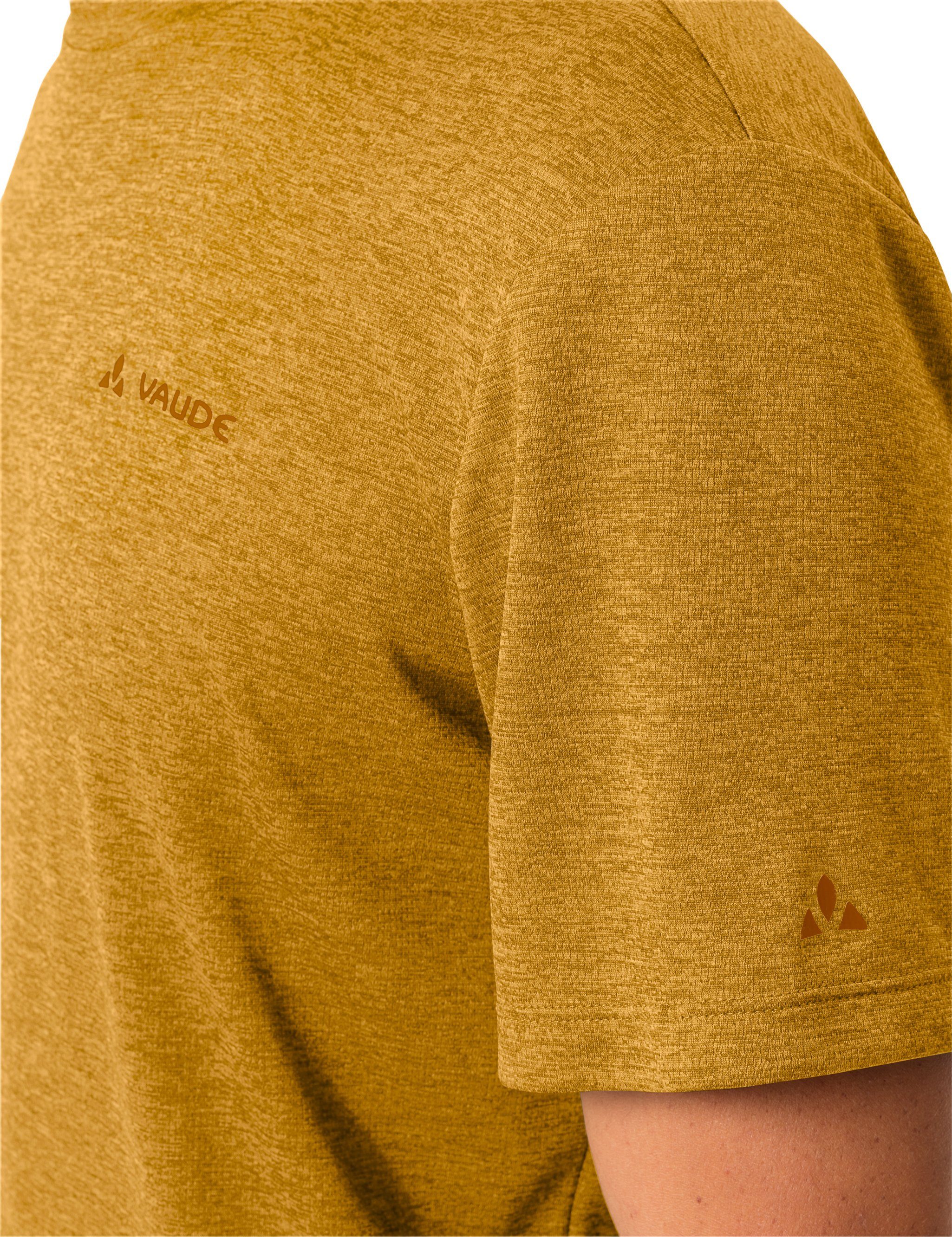 VAUDE T-Shirt Essential Knopf T-Shirt Grüner (1-tlg) burnt yellow Men's