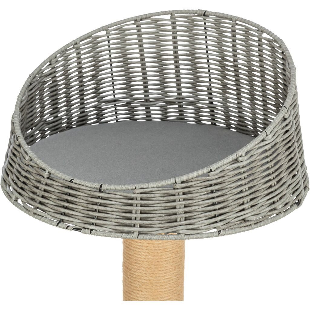 TRIXIE Kratzbaum Outdoor Kratzbaum Amalia aus Polyrattan - grau - 88 cm