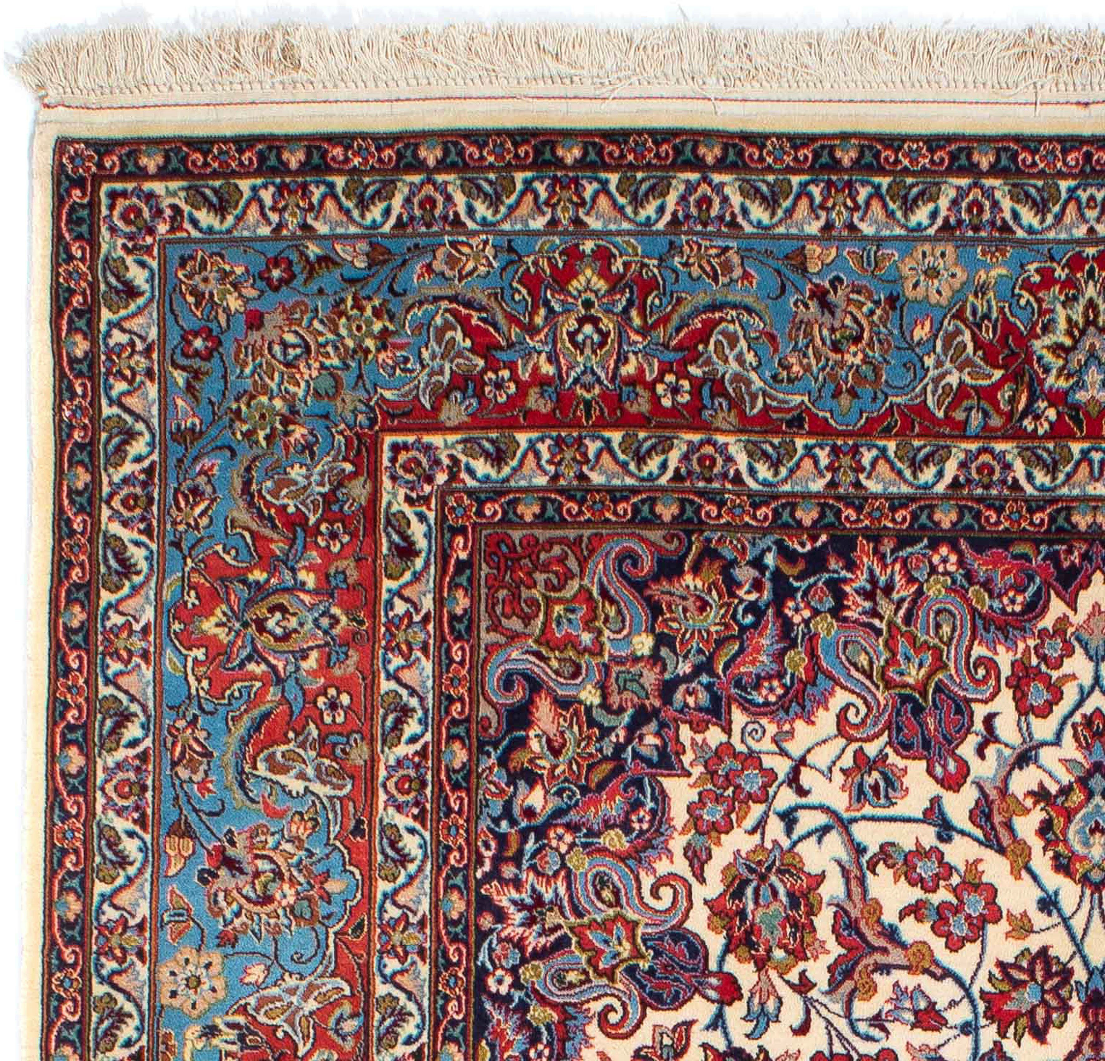 Perser Handgeknüpft, - Einzelstück Premium 152 Zertifikat 6 beige, mit cm Isfahan - - morgenland, x 233 mm, Höhe: Orientteppich - Wohnzimmer, rechteckig,