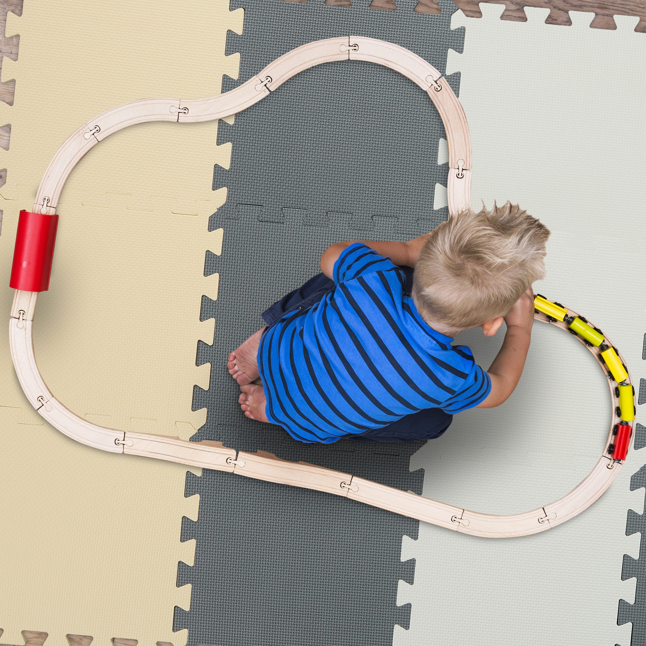 relaxdays Spielmatte Puzzlematte 3-farbig Set, Design günstig online kaufen