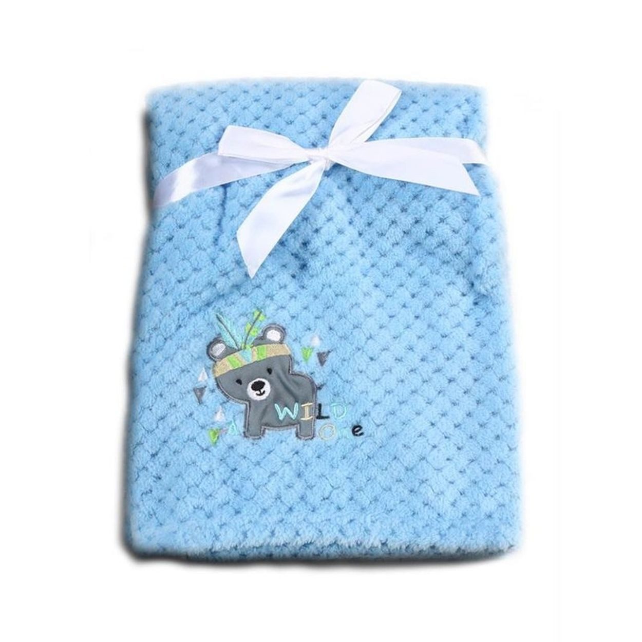 Babydecke Freya 80 x 110 cm, Cangaroo, Fleece, Polyester, Geschenkbox, bestickte Motive, Kinderwagen geeignet