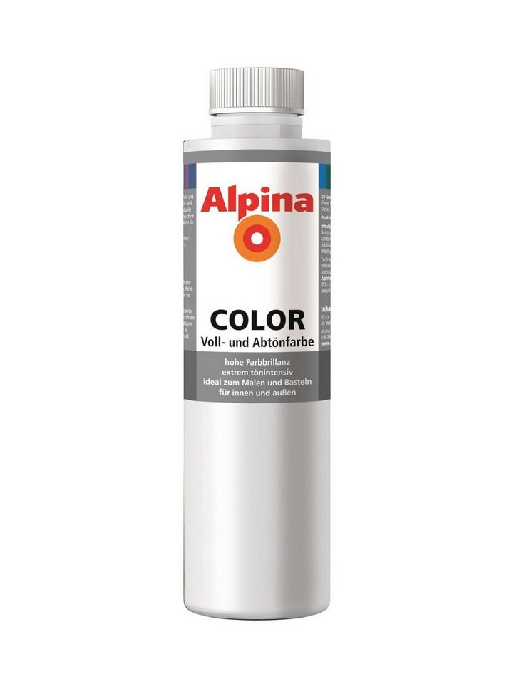 Alpina Vollton- und Abtönfarbe Alpina Color Abtönfarbe snow white 750 ml