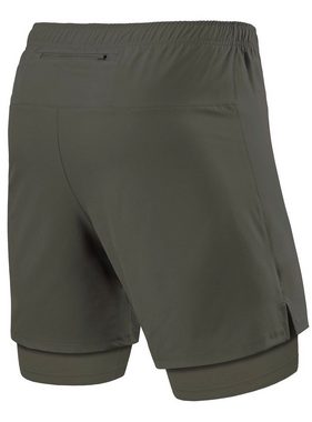 TCA Trainingsshorts TCA Herren 2-in-1 Laufhose mit Kompressionshose - Grün/Grün (S) (1-tlg)