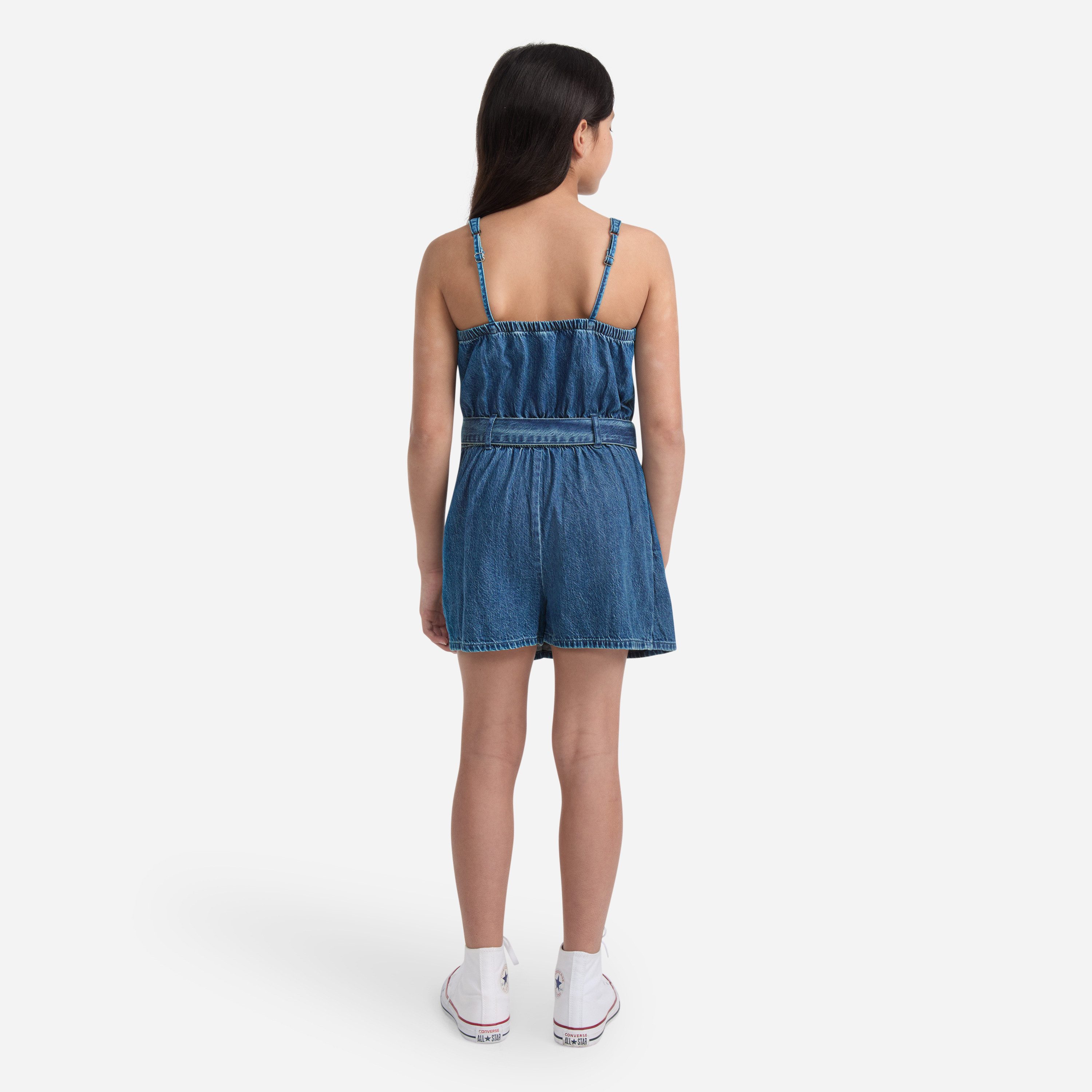 Abercrombie Kids Jeanskleid AFG PLEATED SKORT DRESS mit Bindeband
