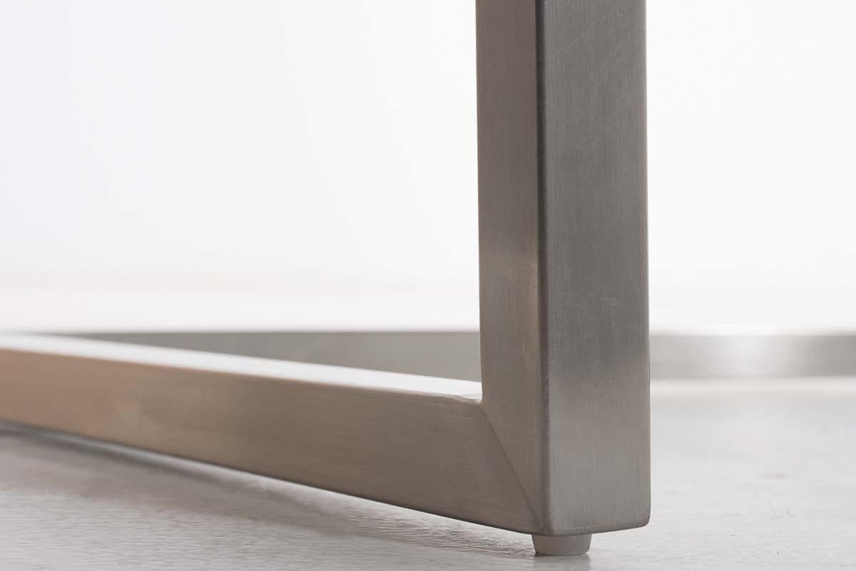 TPFLiving Besucherstuhl Magna mit hochwertig Metall Stoff (Küchenstuhl Wohnzimmerstuhl), - Sitzfläche: - Sitzfläche - lila Esszimmerstuhl Gestell: Edelstahl Konferenzstuhl - gepolsterter