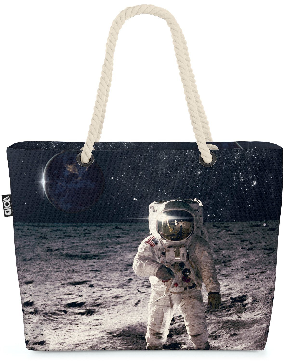 Weltraum Weltall Mond Astronaut Erde Strandtasche All Sterne Weltraum (1-tlg), VOID Astronaut Ra