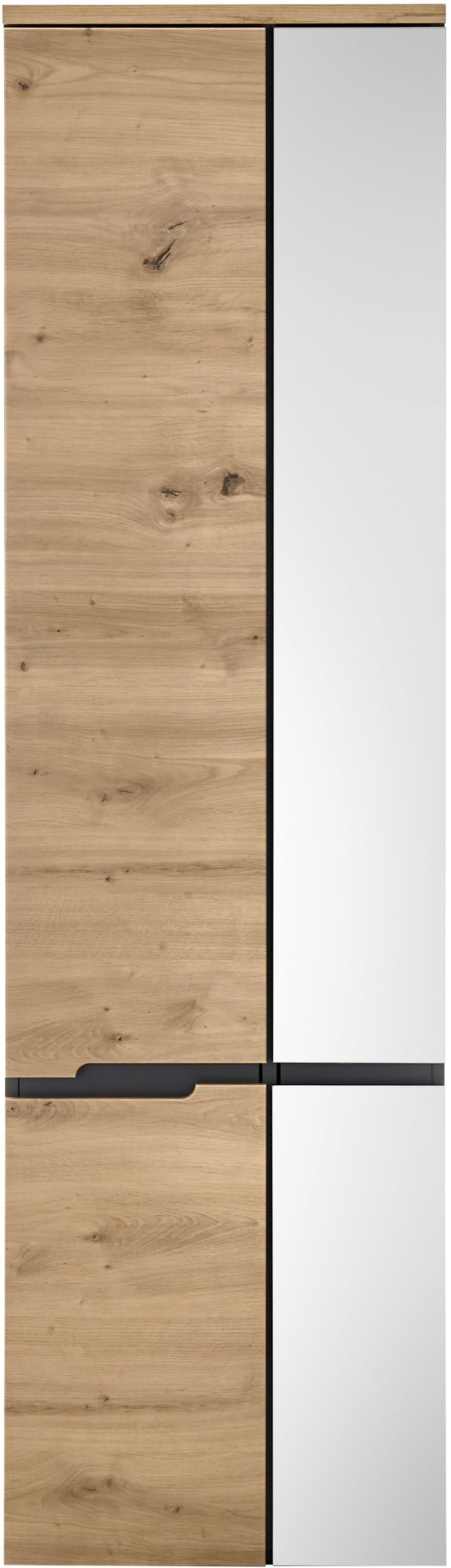 BASIC by Balculina Hochschrank Memphis, Badezimmerschrank BxHxT 50x176x31 (1-St) Breite 50 cm, Tür L/R montierbar, Softclose