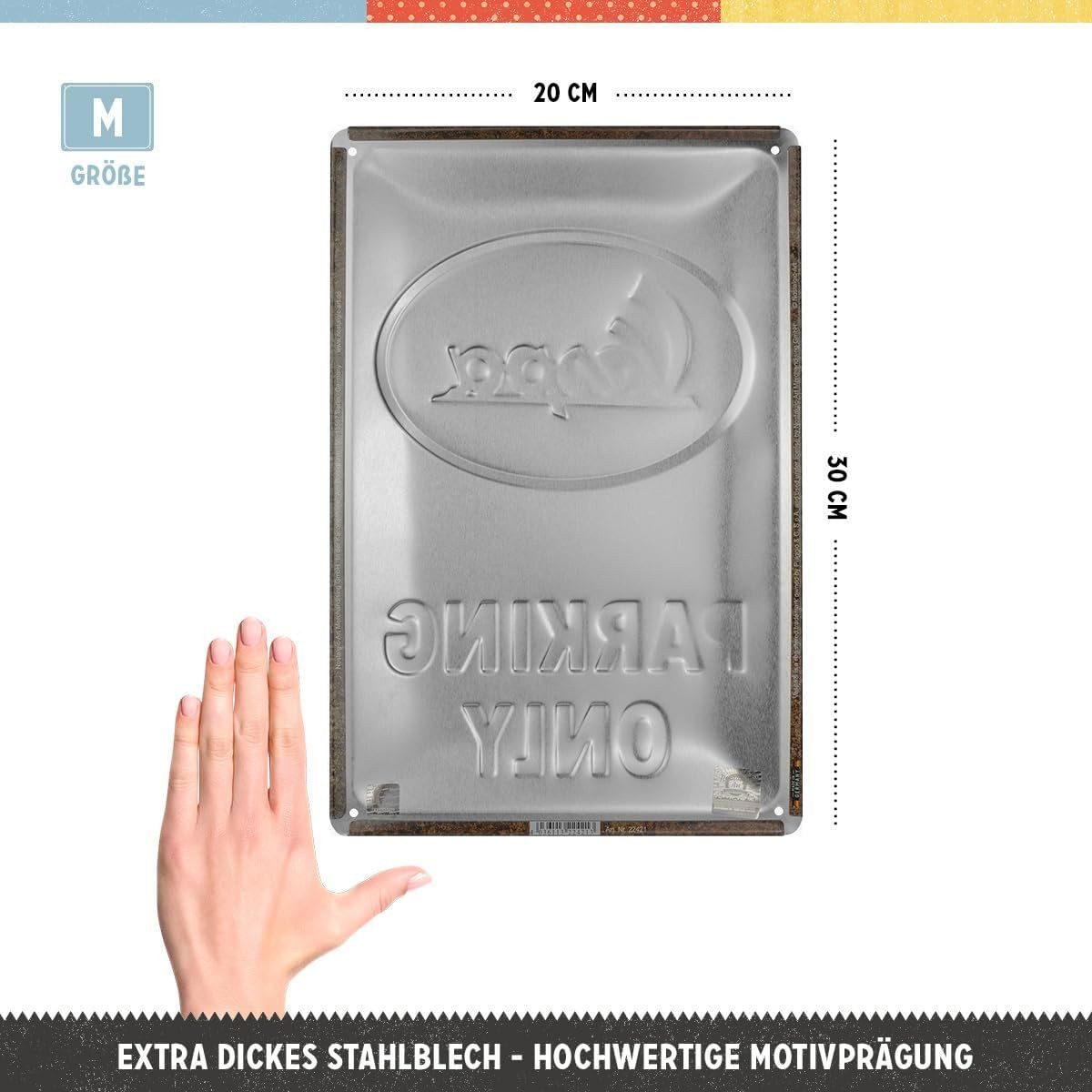 Nostalgic-Art Metallschild Blechschild 20 x 30cm - Vespa - Parking Only Ita günstig online kaufen