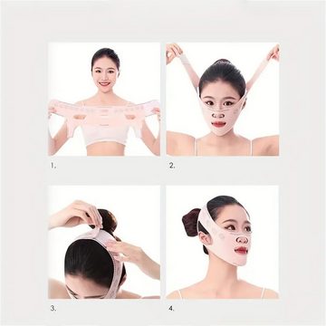 RefinedFlare Gesichtsmasken-Set V-förmige Gesichtsgurt-Kinnmaske, Gesichtsmassagegurt, atmungsaktiv, 1-tlg.