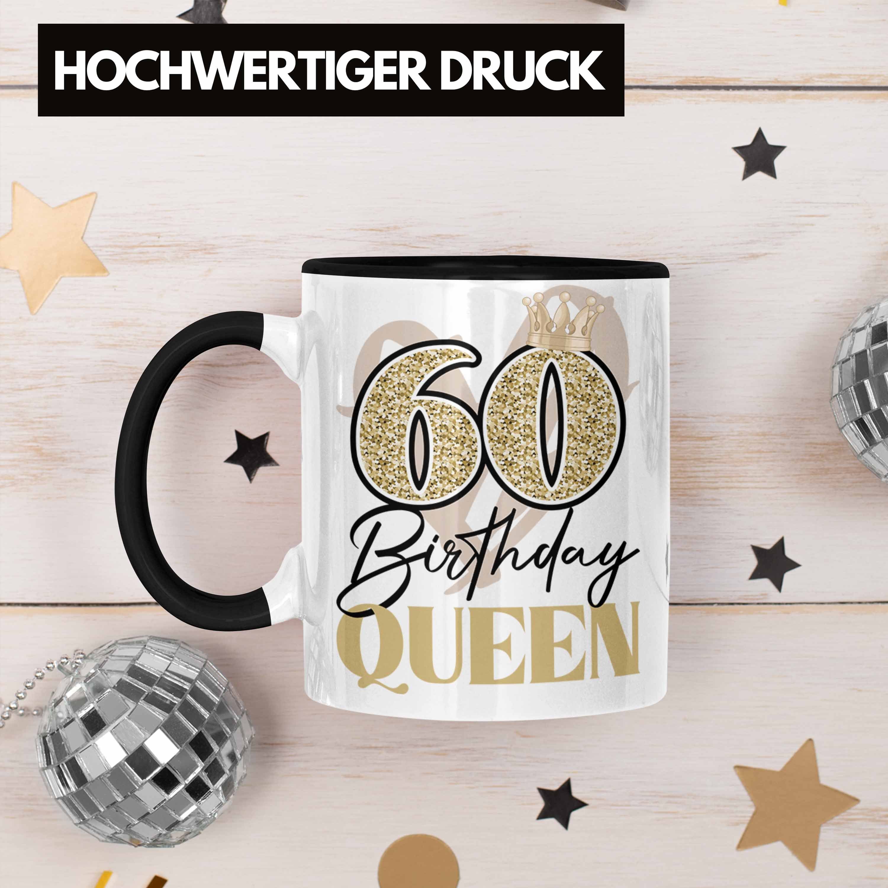 Trendation Tasse - Schwarz Geschenk Frauen Geschenke Mutter Lustig Frau Lustig 60er Geburtstag Trendation 60. Geschenkidee Deko Tasse 60