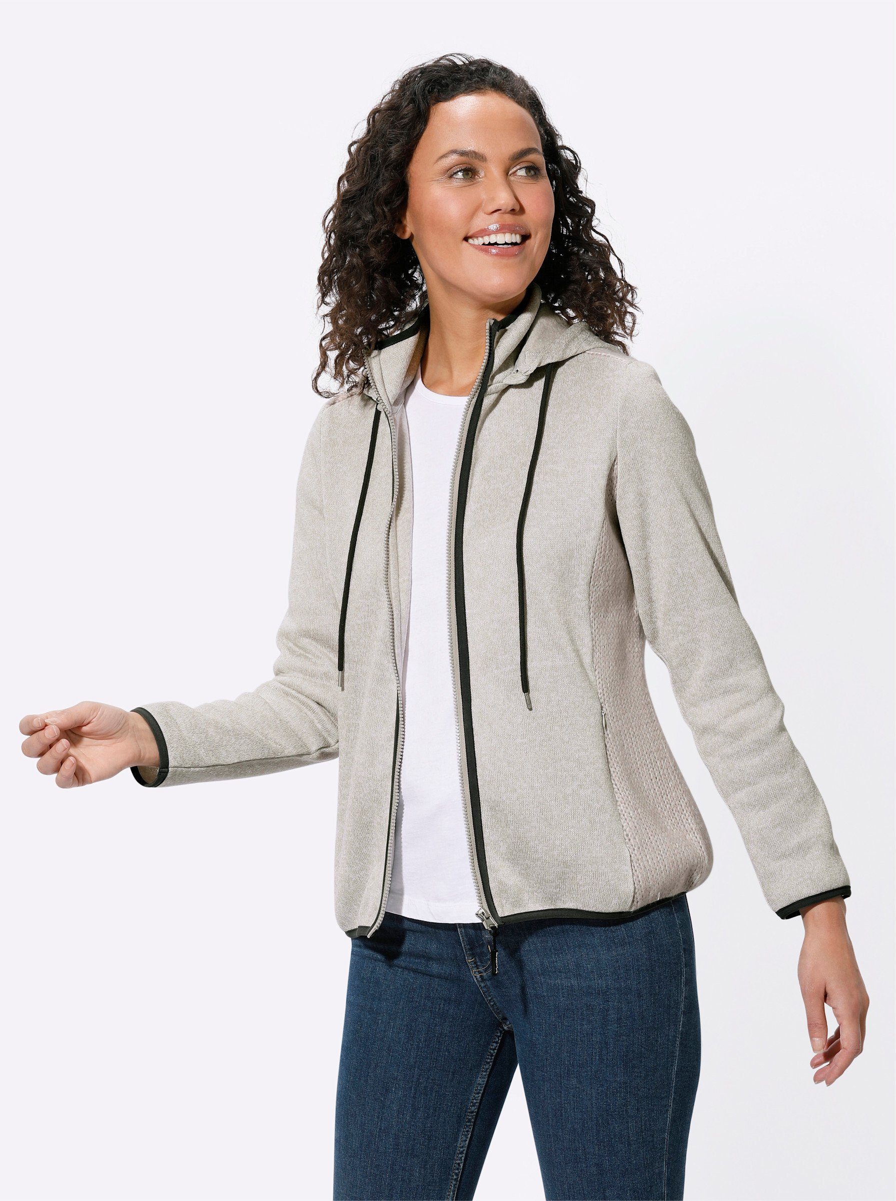Witt Fleecejacke Strickfleece-Jacke Langarm