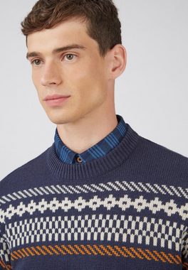 Ben Sherman Poloshirt Fairisle Crew Rundhalsausschnitt