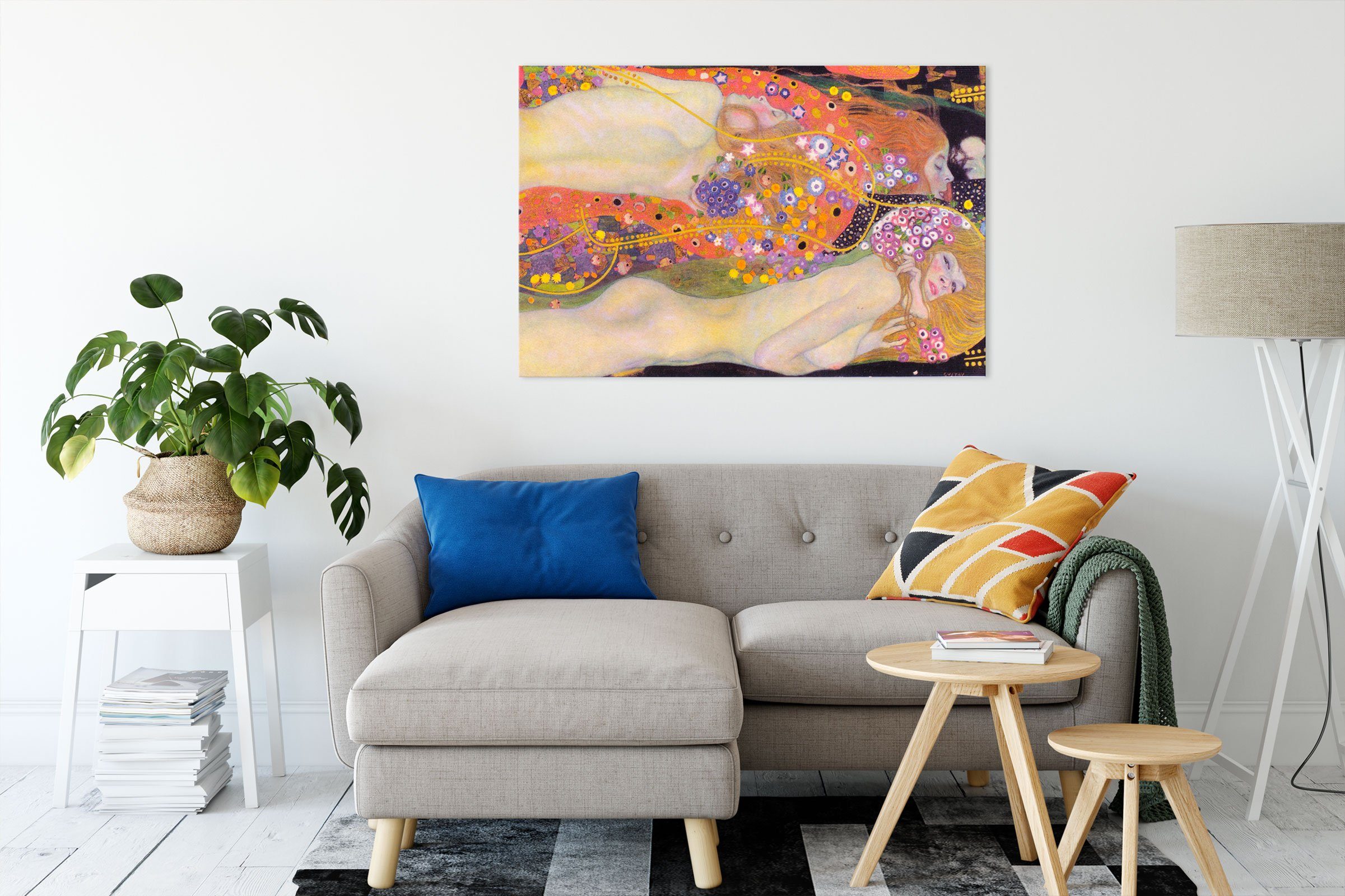 Pixxprint Leinwandbild Gustav Klimt - Wasserschlangen II, Gustav Klimt - Wa günstig online kaufen