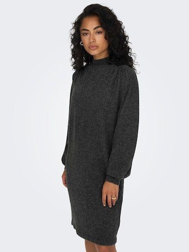 Online-Shopping ONLY Strickkleid HIGHNECK Melange LS DRESS Dark Grey CC ONLEMILIA KNT