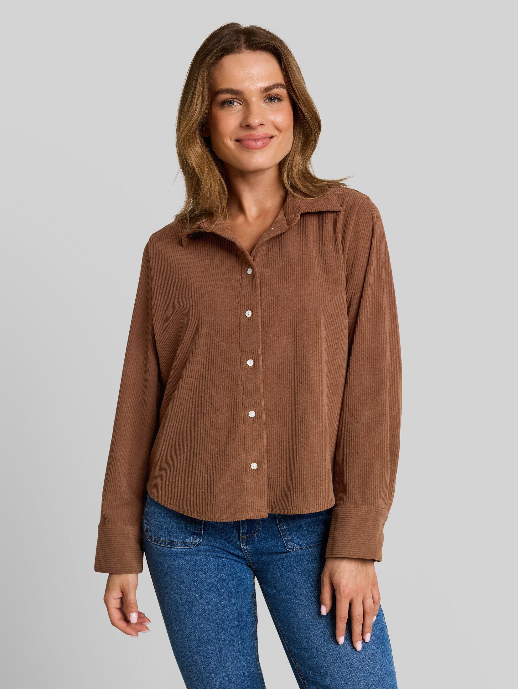TOM TAILOR Langarmbluse Blusen & Shirts Hemdbluse aus Cord