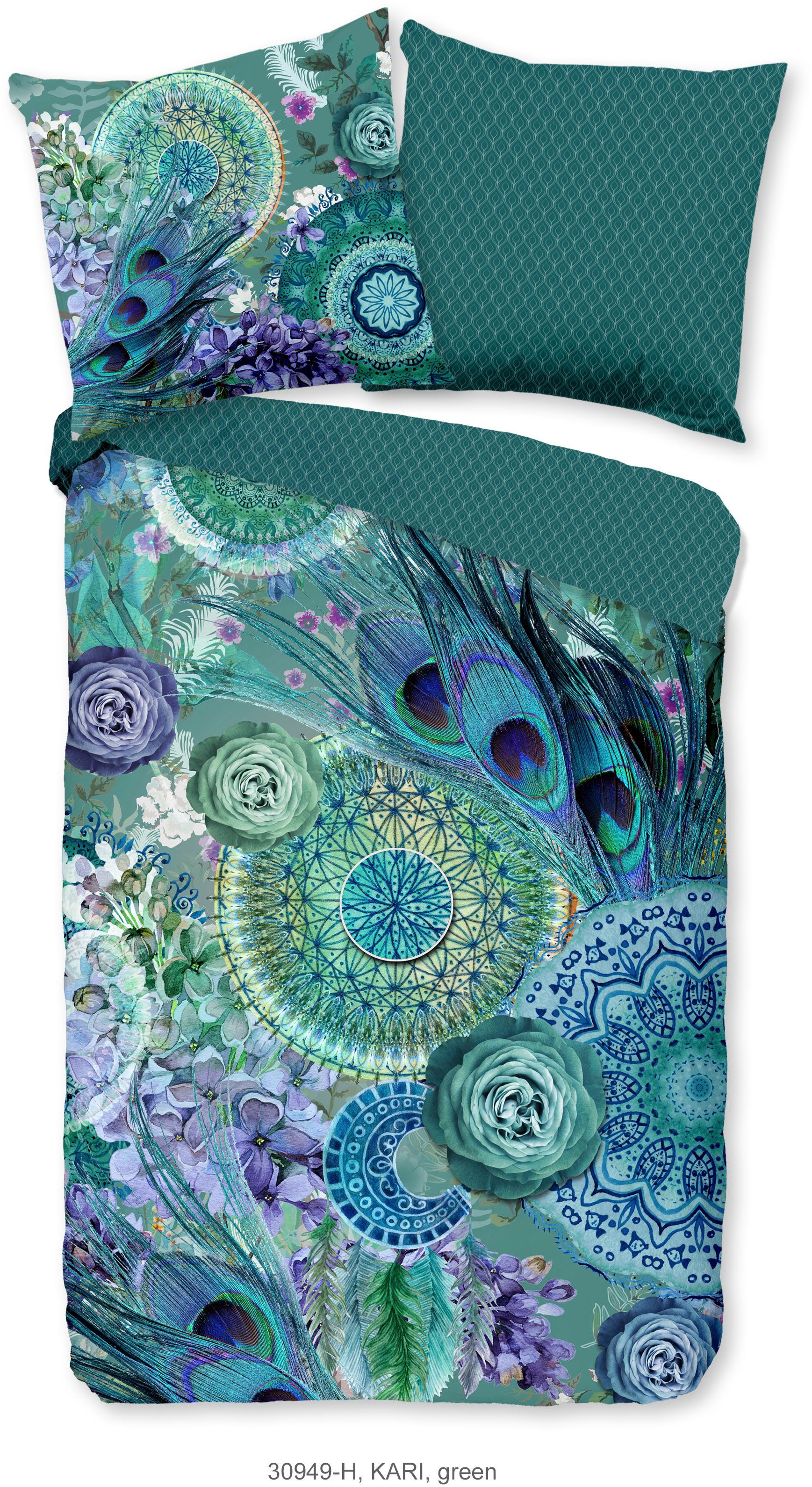 hip Wendebettwäsche »Kari«, Mako-Satin, 135x200, Reißverschluss, Wendeoptik günstig online kaufen