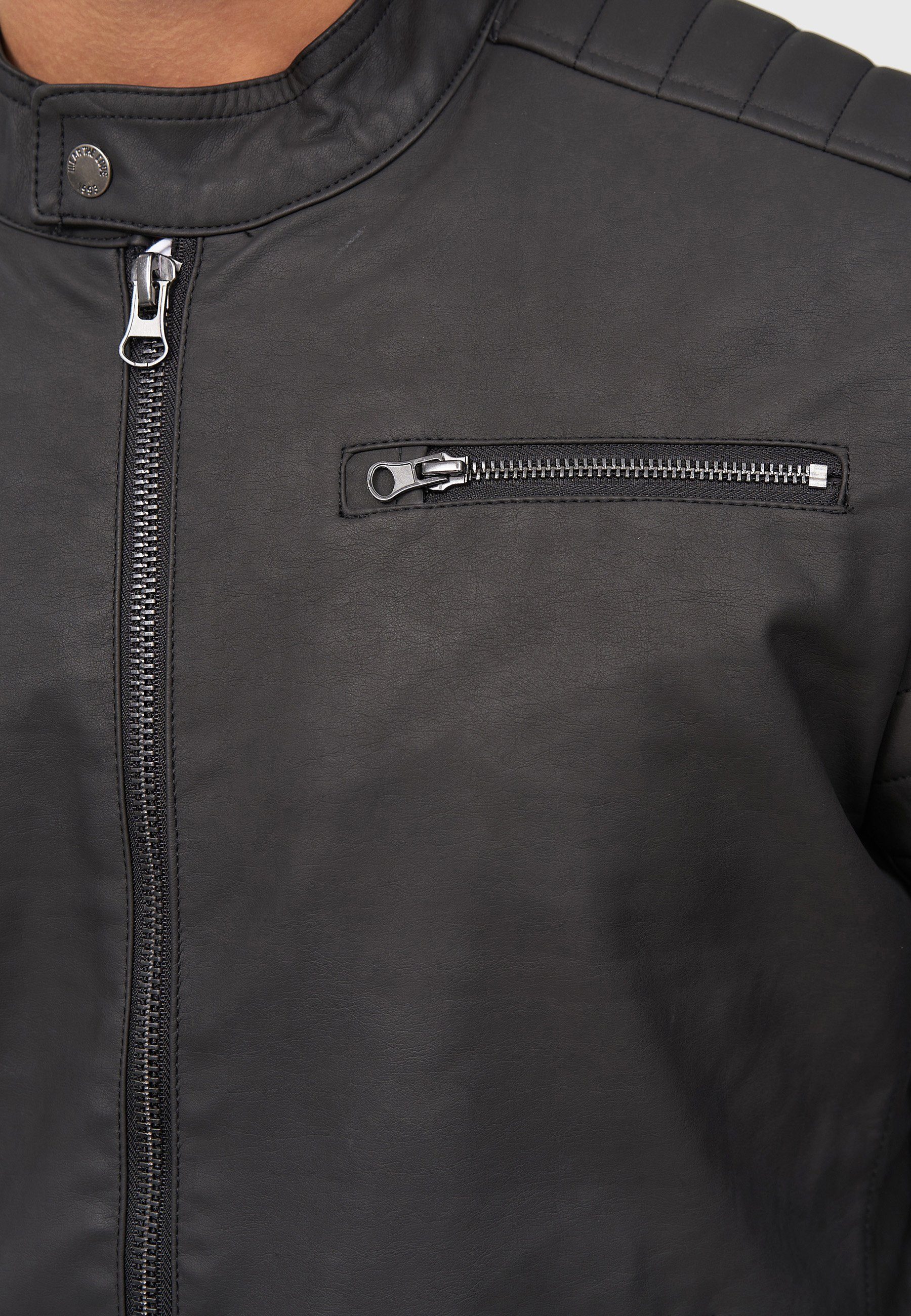 Lederimitatjacke Indicode Black Manuel