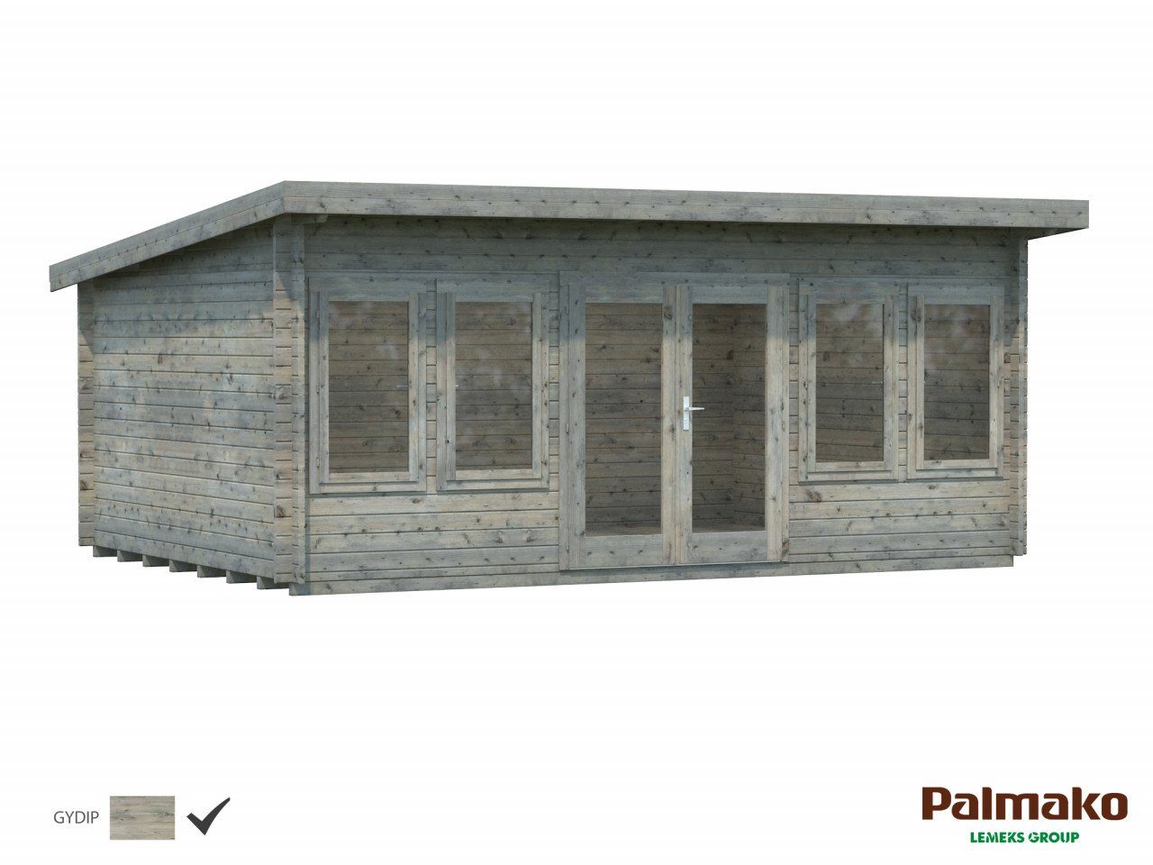 Holzhaus Lisa 19,4 Gartenhaus 550x400 Palmako naturbelassen Blockbohlenhaus, BxT: cm