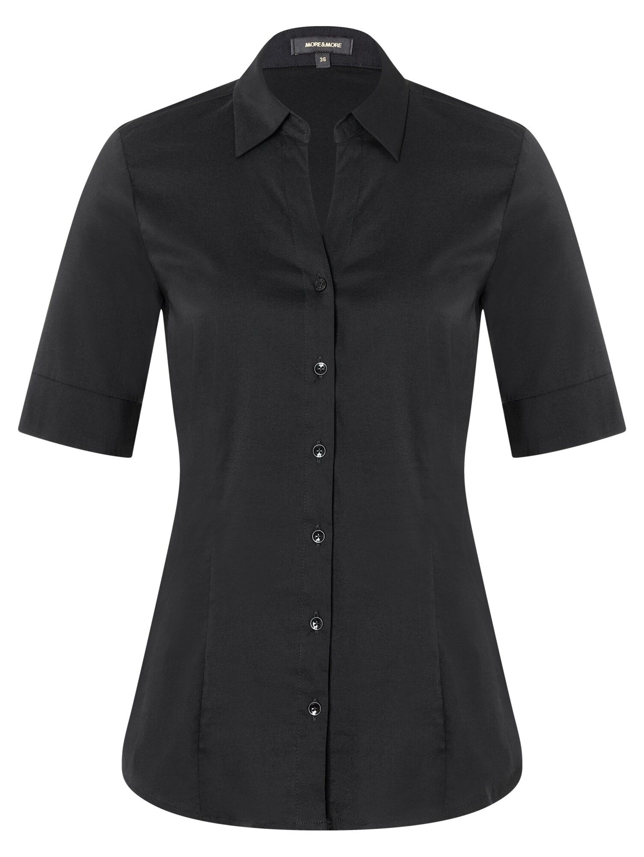 Kurzarmbluse Baumwollstretchbluse