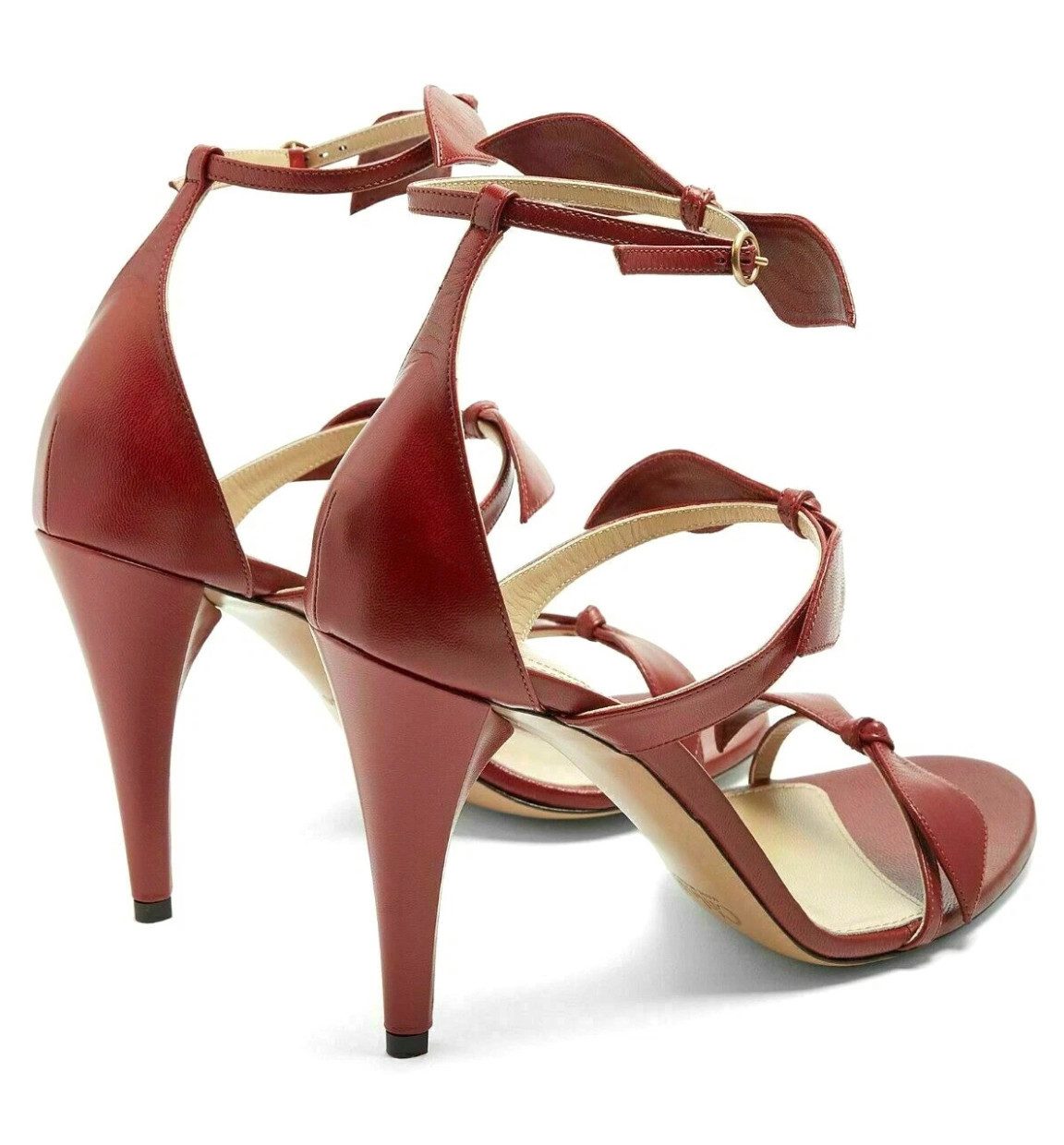 Chloé Damen Mike Sandalen High-Heel Sandaletten Multi-Bow Pumps Skulptural geformter Absatz, filigrane Riemenkonstruktion