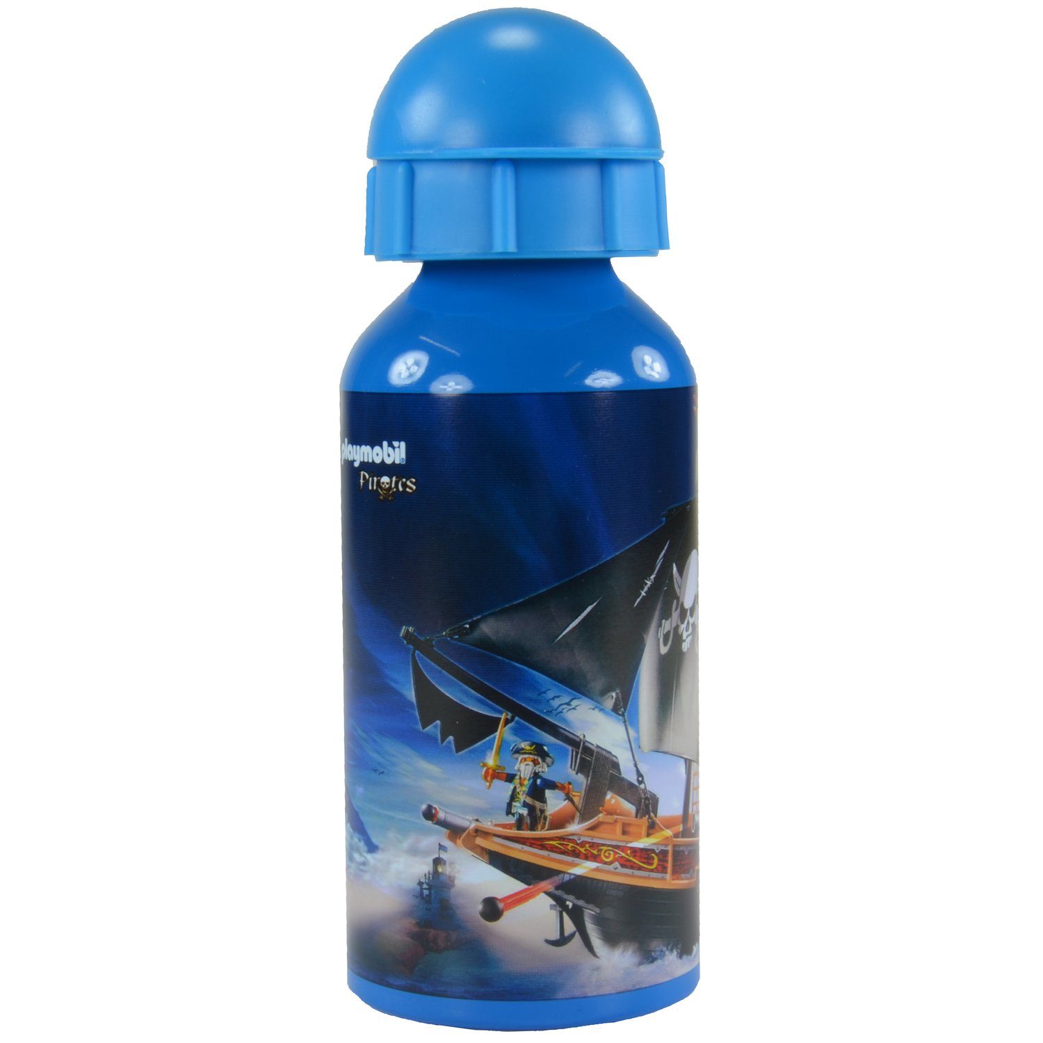 Trinkflasche - Playmobil Trinkflasche United Piraten ml Aluminium Blau für aus Flasche Kinder 400 Wasserflasche Labels®