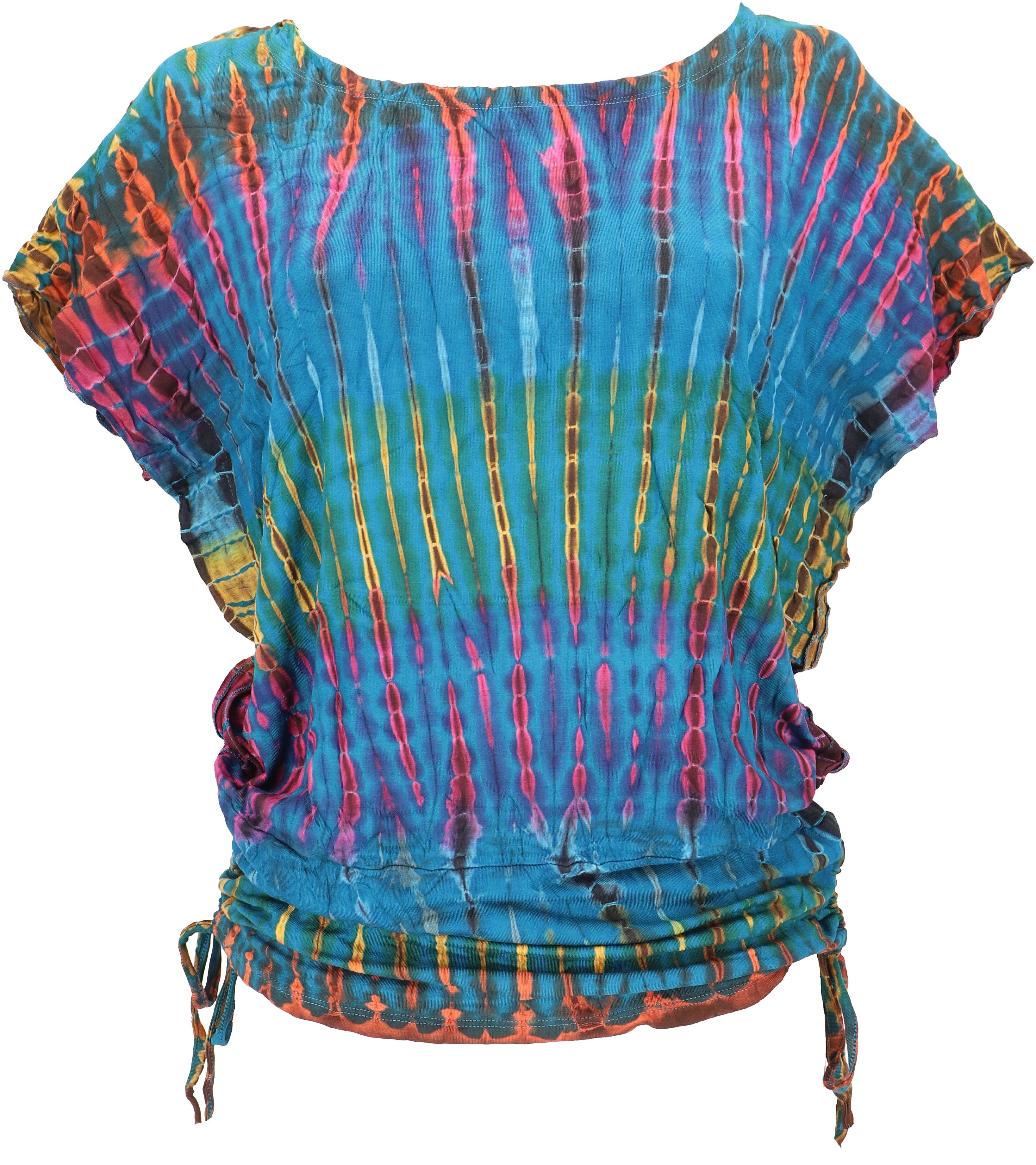 Guru-Shop T-Shirt Batikshirt mit Fledermausärmeln, lockeres.. günstig online kaufen
