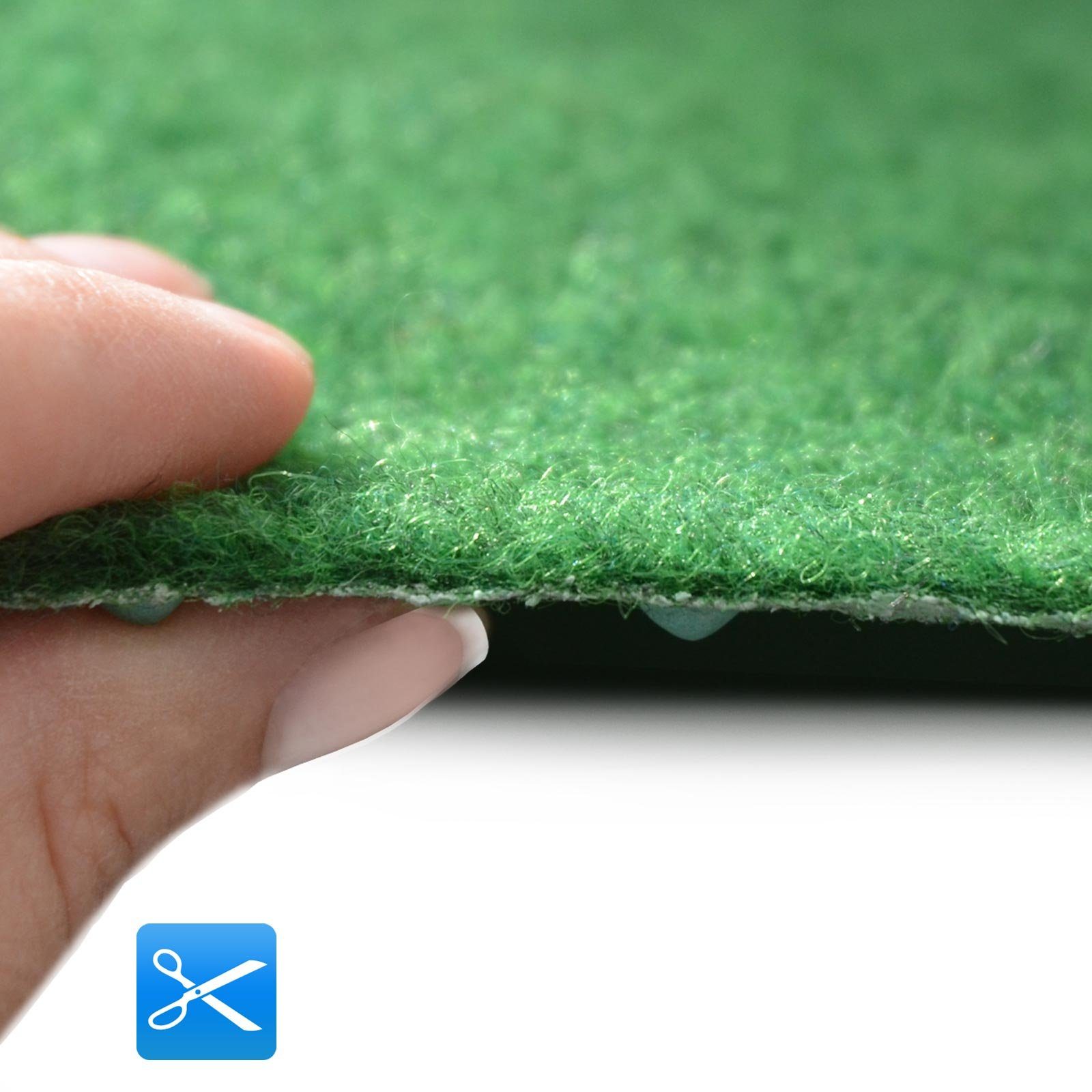 casa pura Kunstrasen Farbwunder Grün, Erhältlich in verschiedenen Größen, Kunstrasen, Höhe: 4 mm