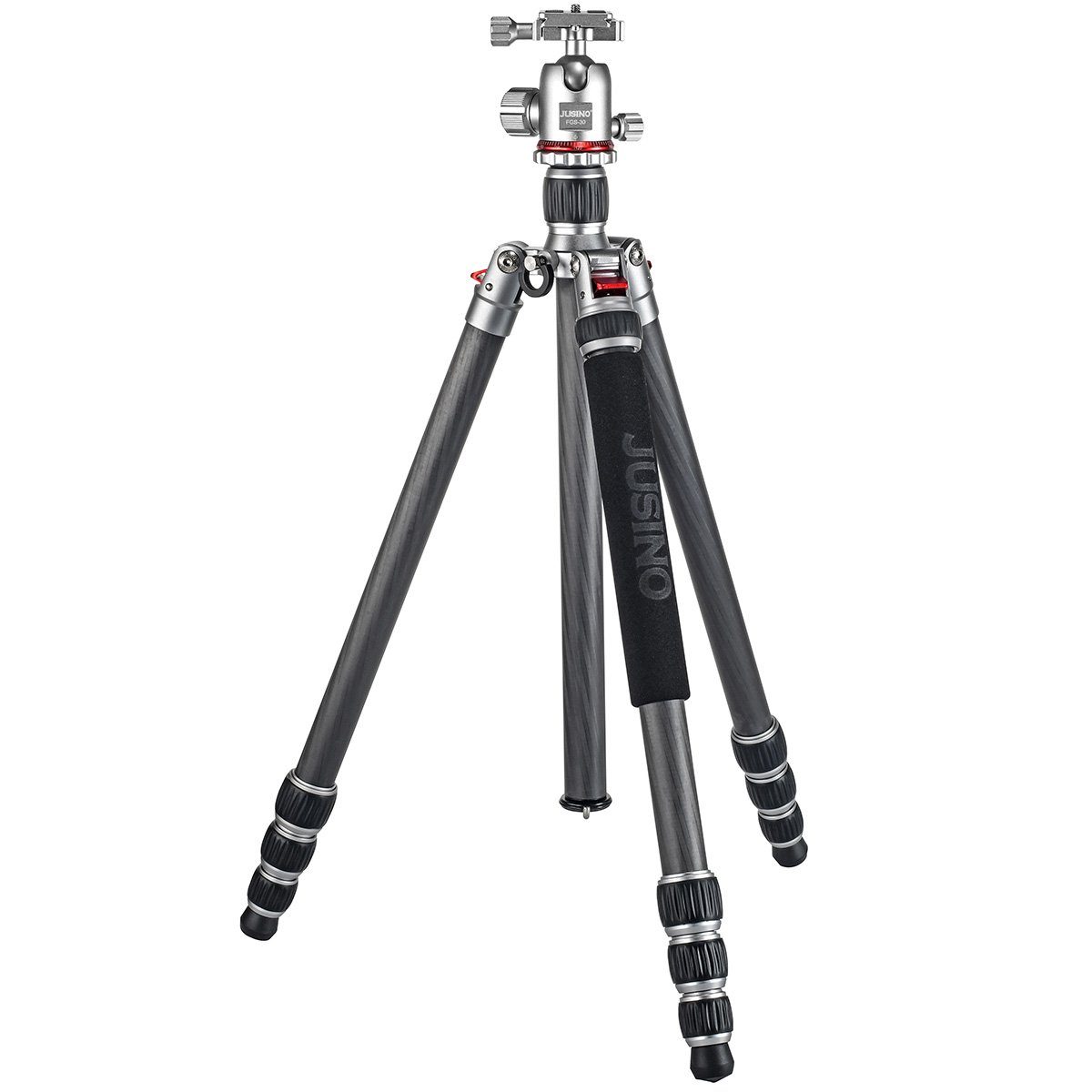 JUSINO Leichtes Karbon Tripod/Monopod JUSINO TK-254C mit Kugelkopf FGS-30 Dreibeinstativ | Dreibeinstative