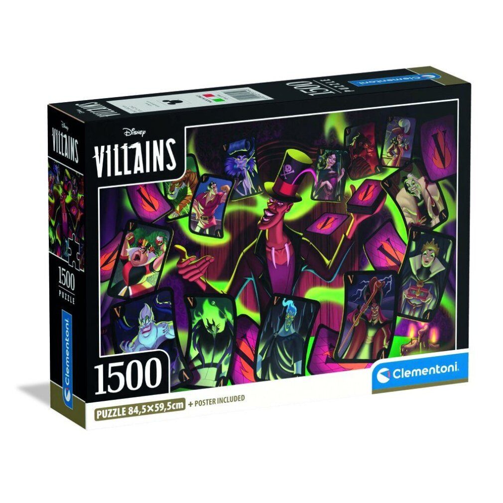 Clementoni® Puzzle Disney Schurken Puzzle 1500Stück, Puzzleteile