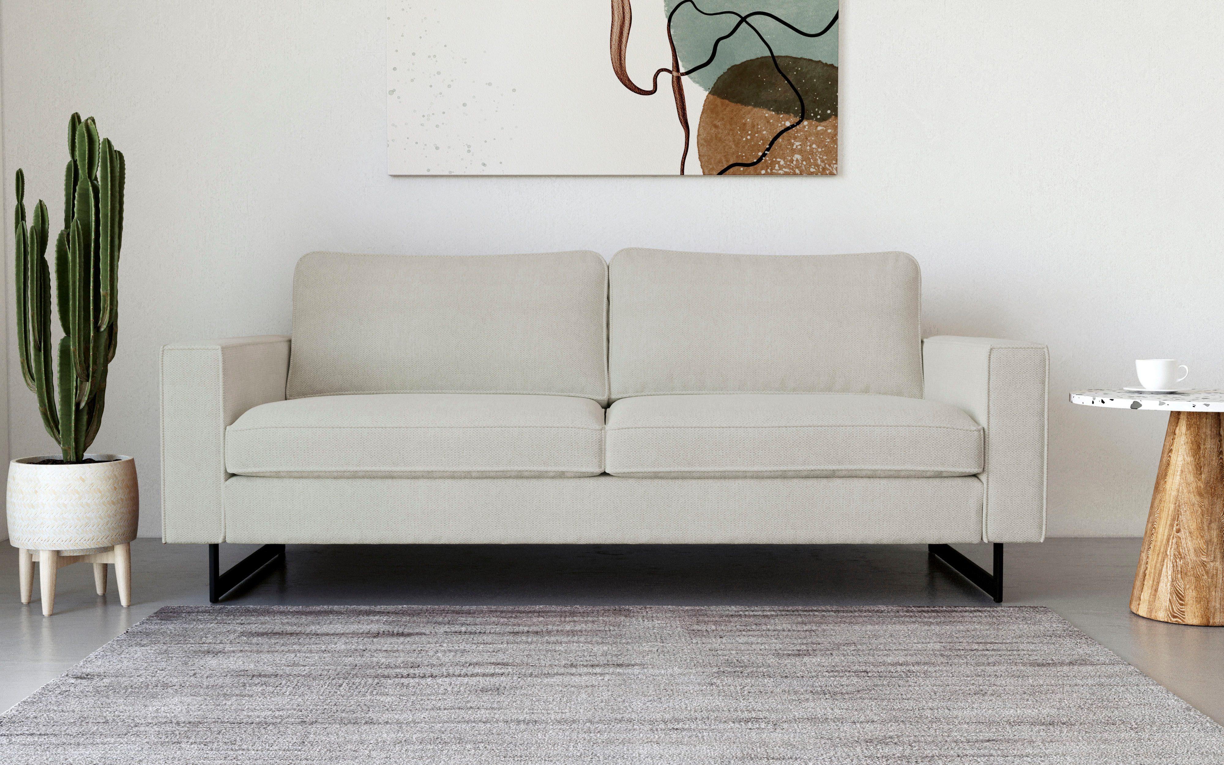 Home affaire 3-Sitzer "Maxi-Ausführung Pinto, 236 cm, Cord, Chenille, Leder günstig online kaufen