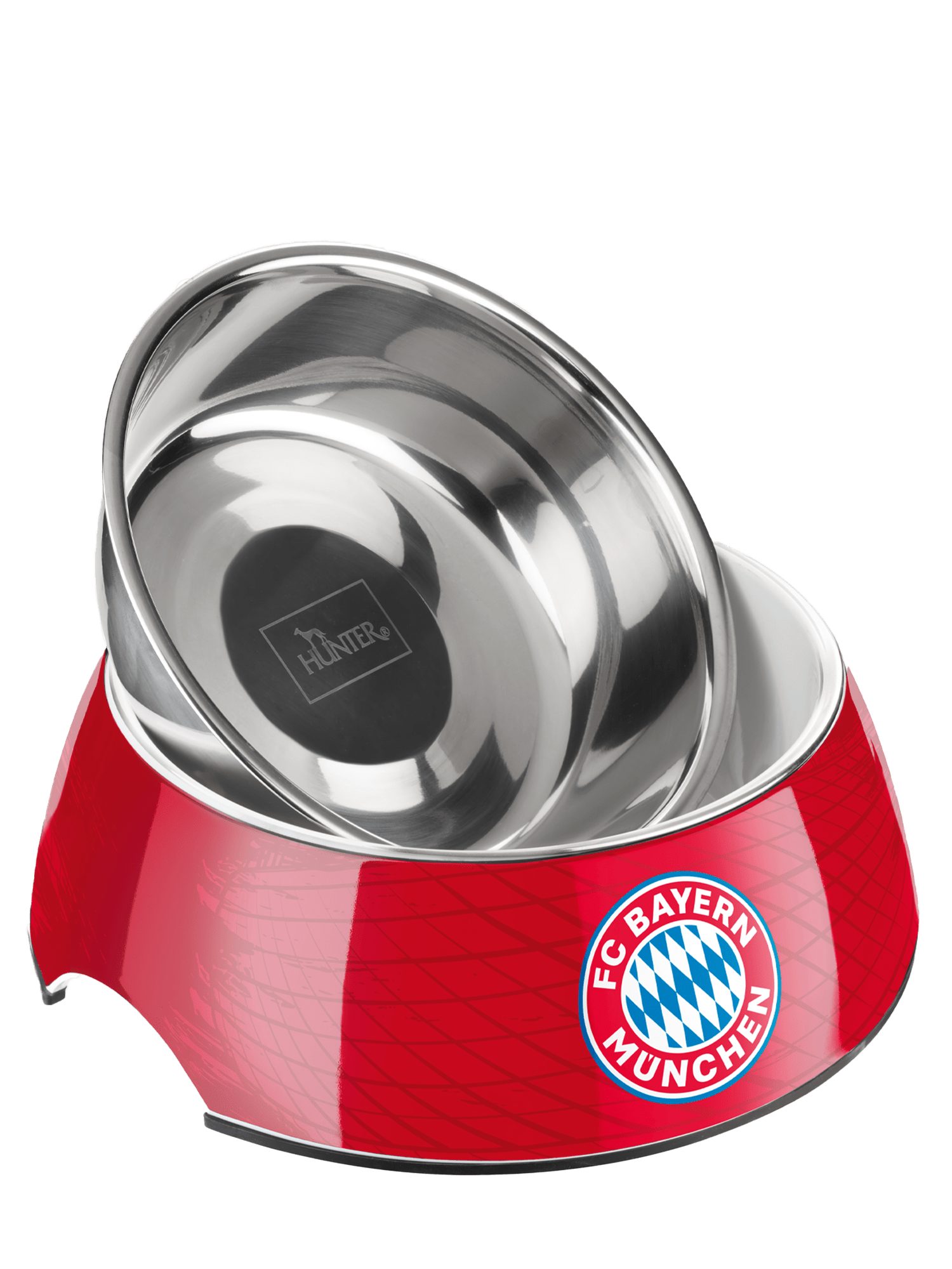Hunter Hunde-Geschirr FC Bayern München, Melamin Napf FC Bayern, Rot, Metall, Melamin
