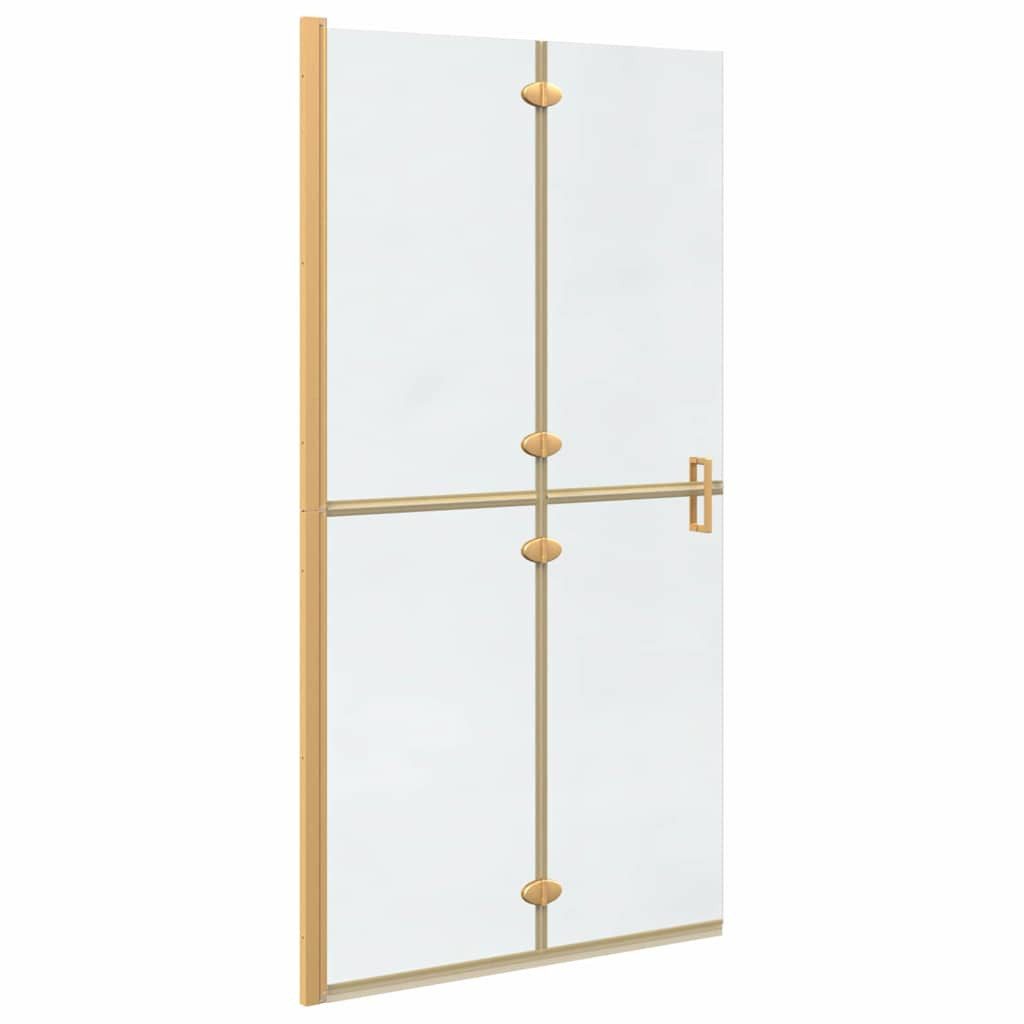 vidaXL Duschwand 100 x 6,5 x 190 cm Walk-in Duschwand Sonstiges Golden und Transparent