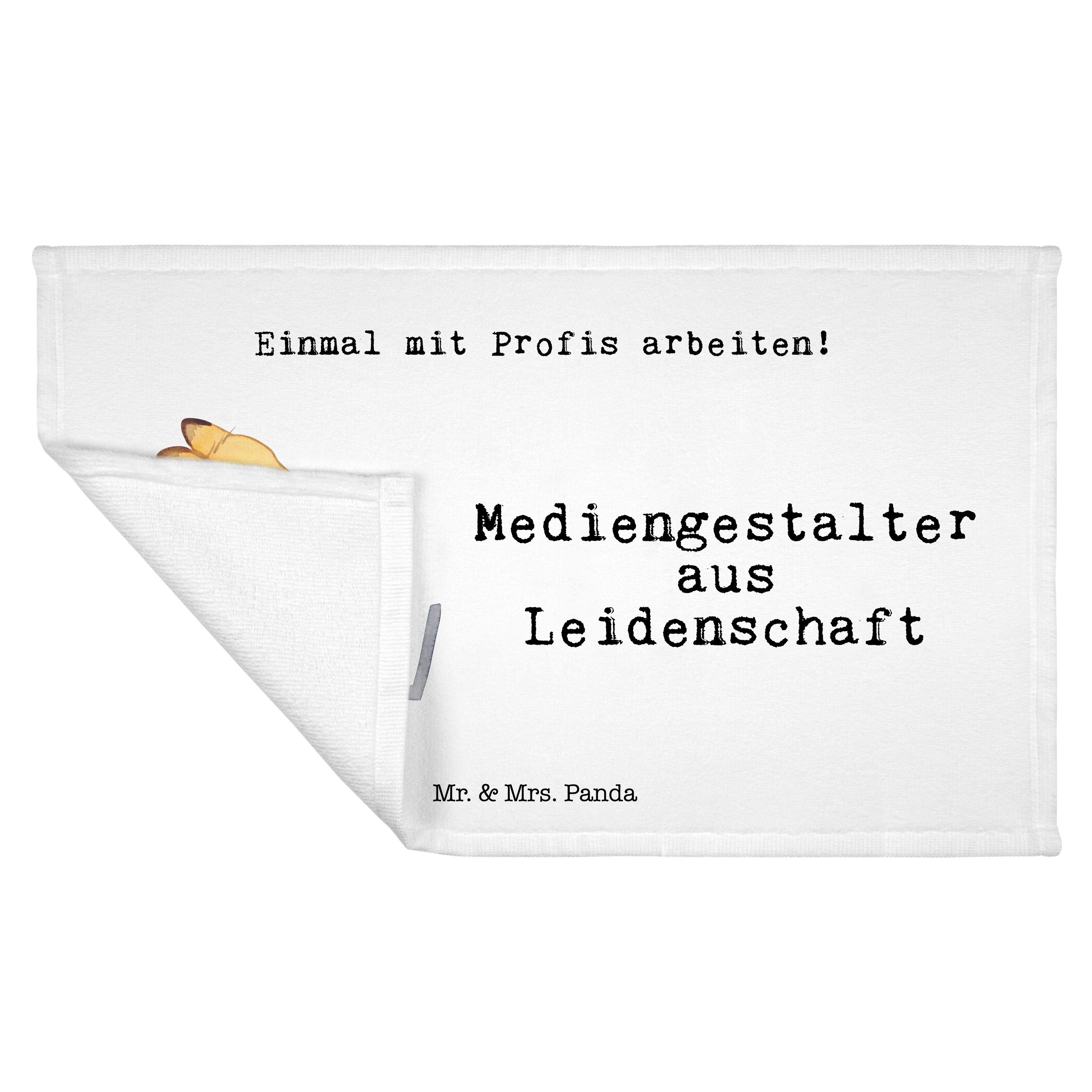 Panda aus - Grafikdesigner, Mrs. K, Mediengestalter Leidenschaft Mr. (1-St) & Weiß Handtuch Geschenk, -