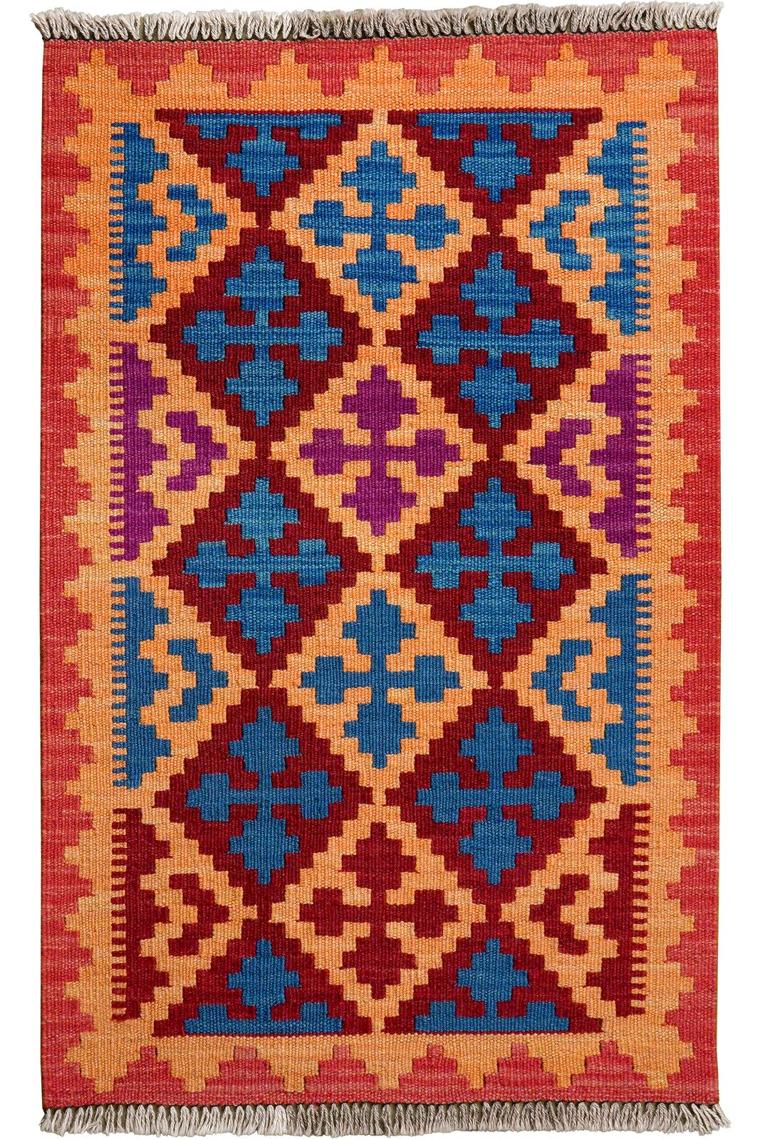 Looma Teppich Kelim Gashgai 101x62cm, rechteckig, Höhe: 5 mm, Gashgai, Schurwolle, Unikat
