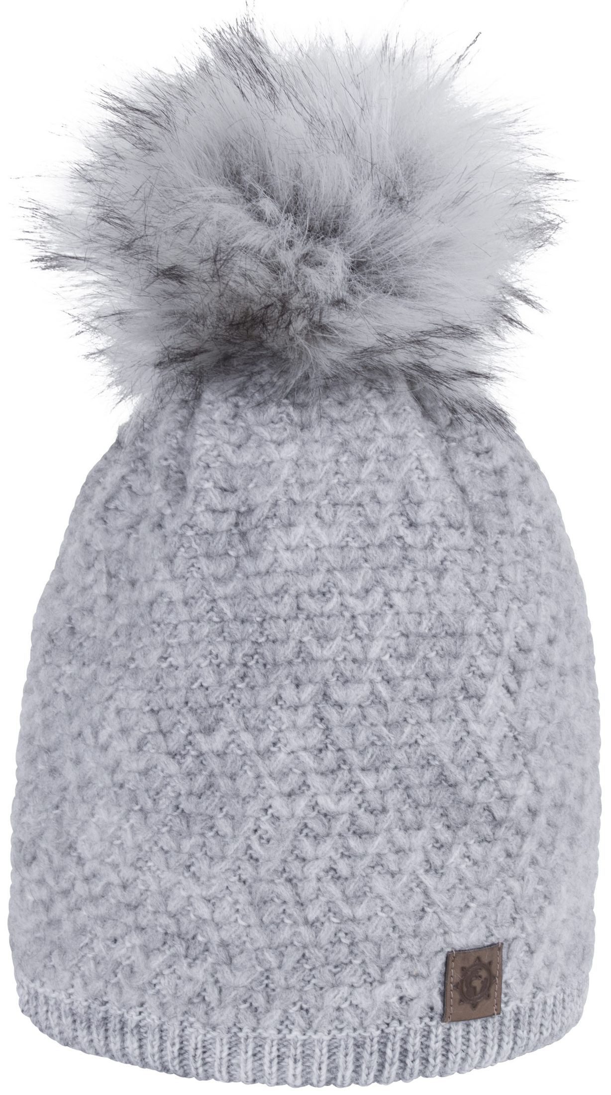 compagno Bommelmütze (1-St) Bommelmütze Wintermütze Beanie Damen Grobstrick Fleecefutter